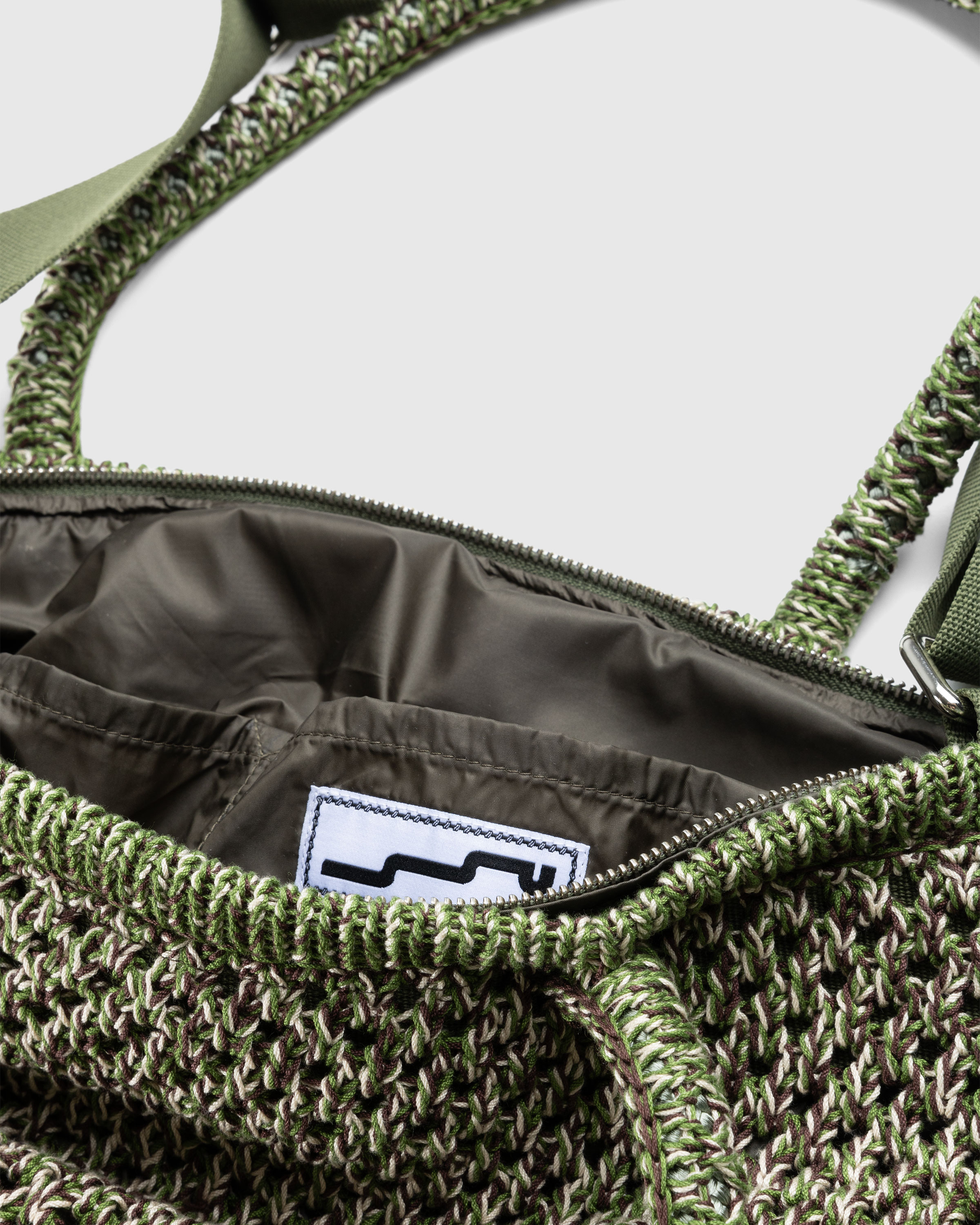 SSU – Knitted Mesh Work Tote Classic Camo - Tote Bags - Green - Image 3