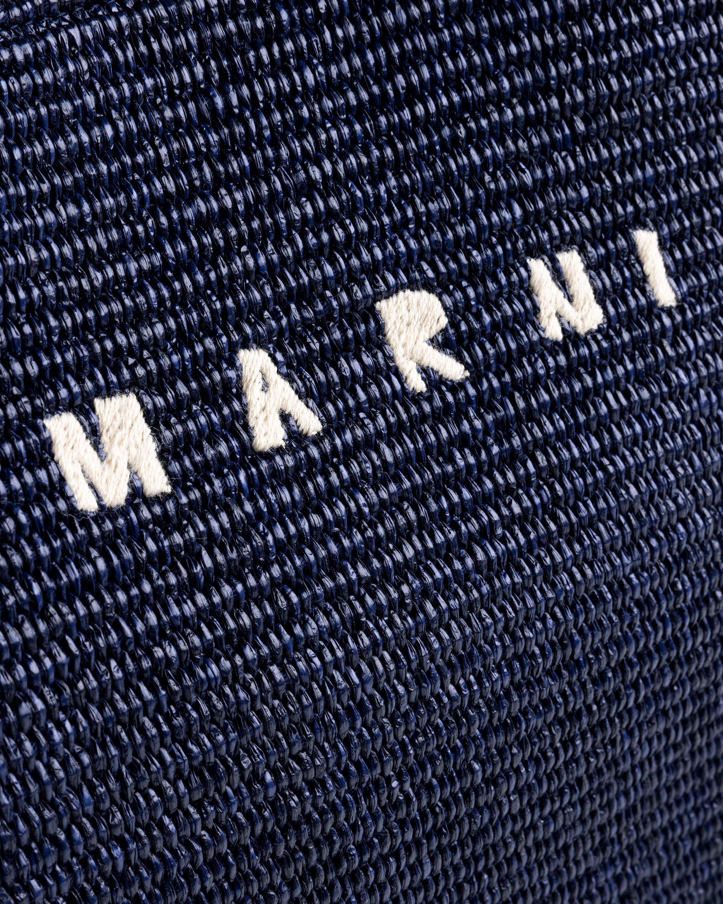 Marni – Large Raffia Tote Bag Ultramarine - Tote Bags - Blue - Image 5