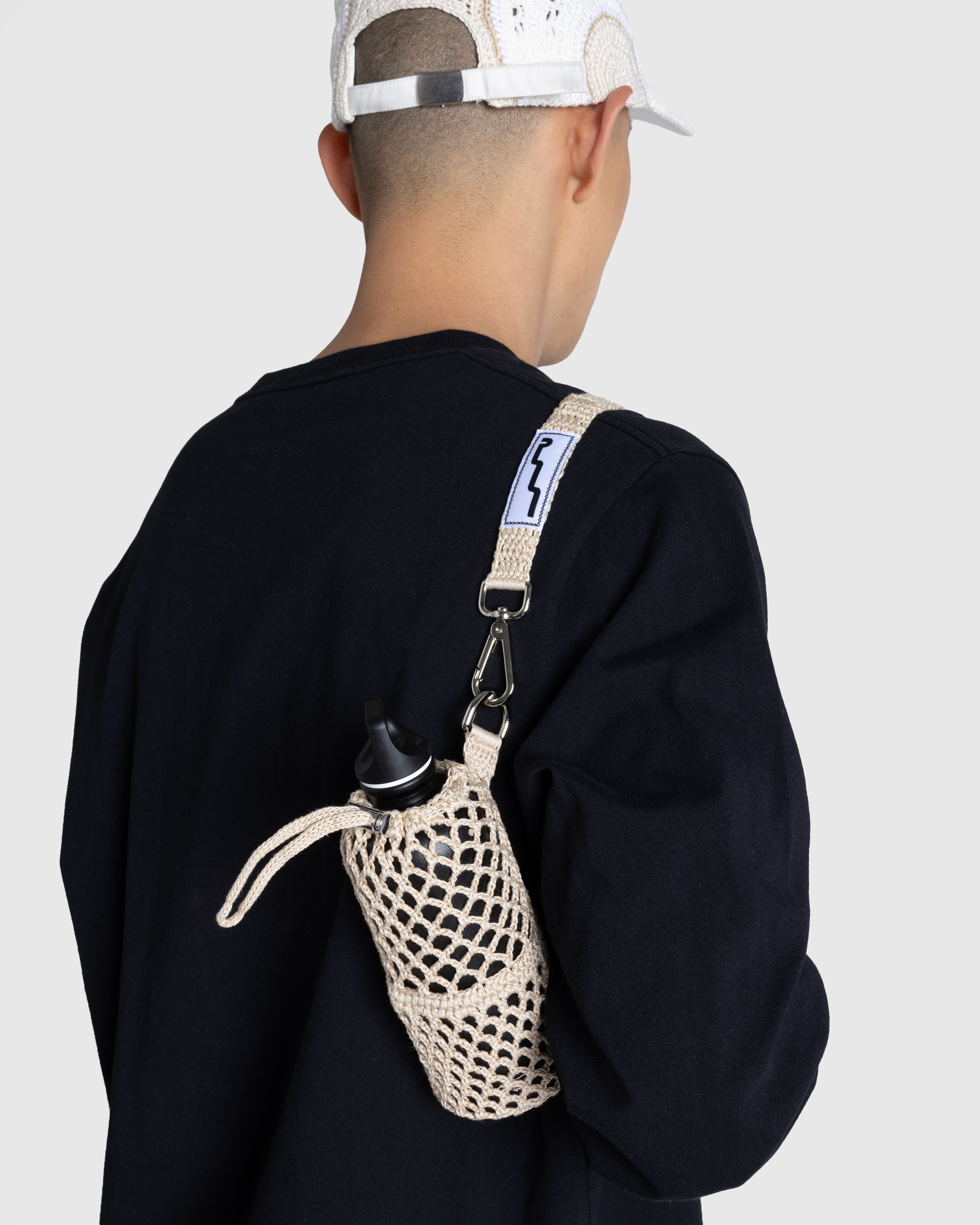 SSU – Crochet Mesh Crossbody Bag Tan - Waistbags - Beige - Image 2