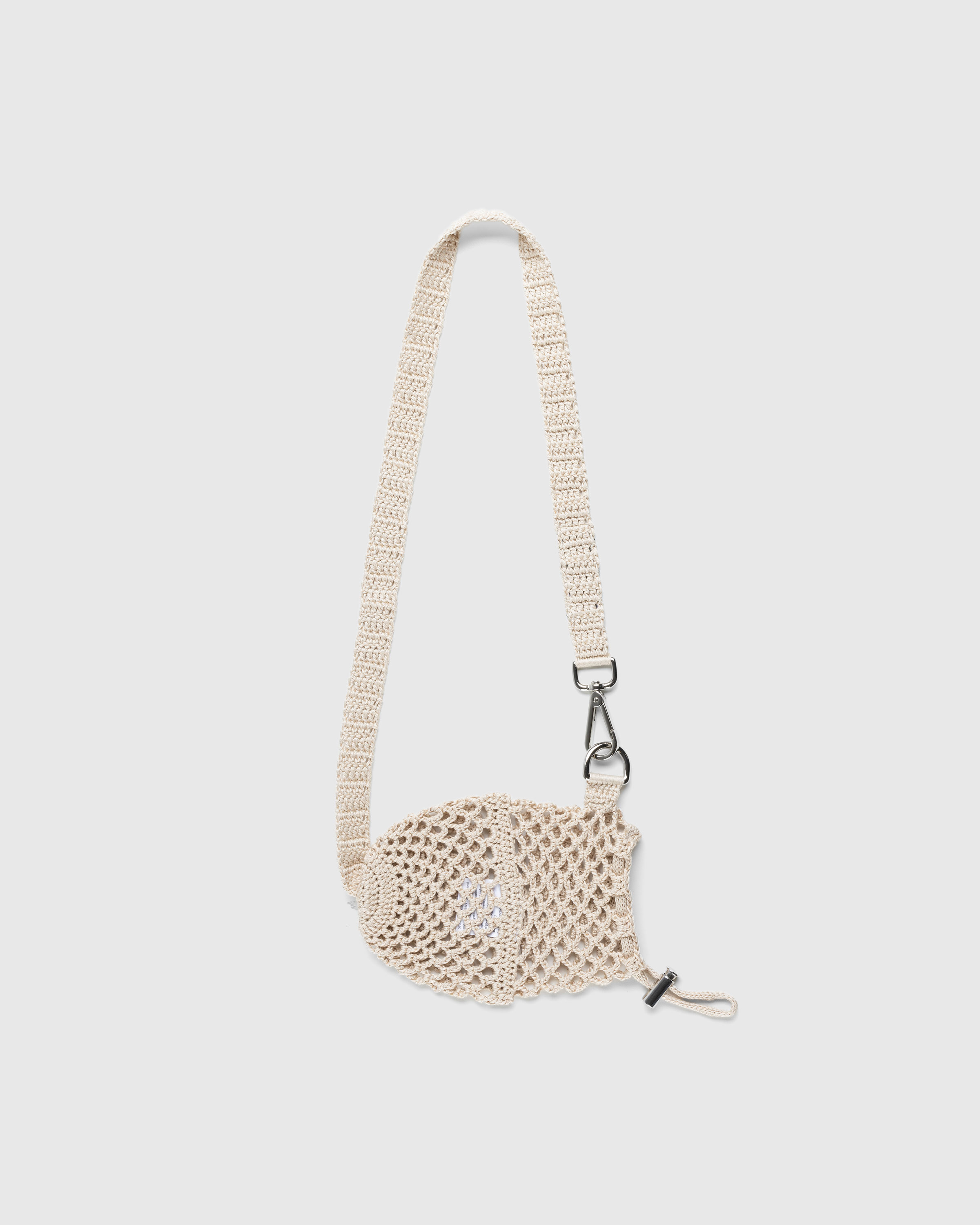 SSU – Crochet Mesh Crossbody Bag Tan - Waistbags - Beige - Image 3
