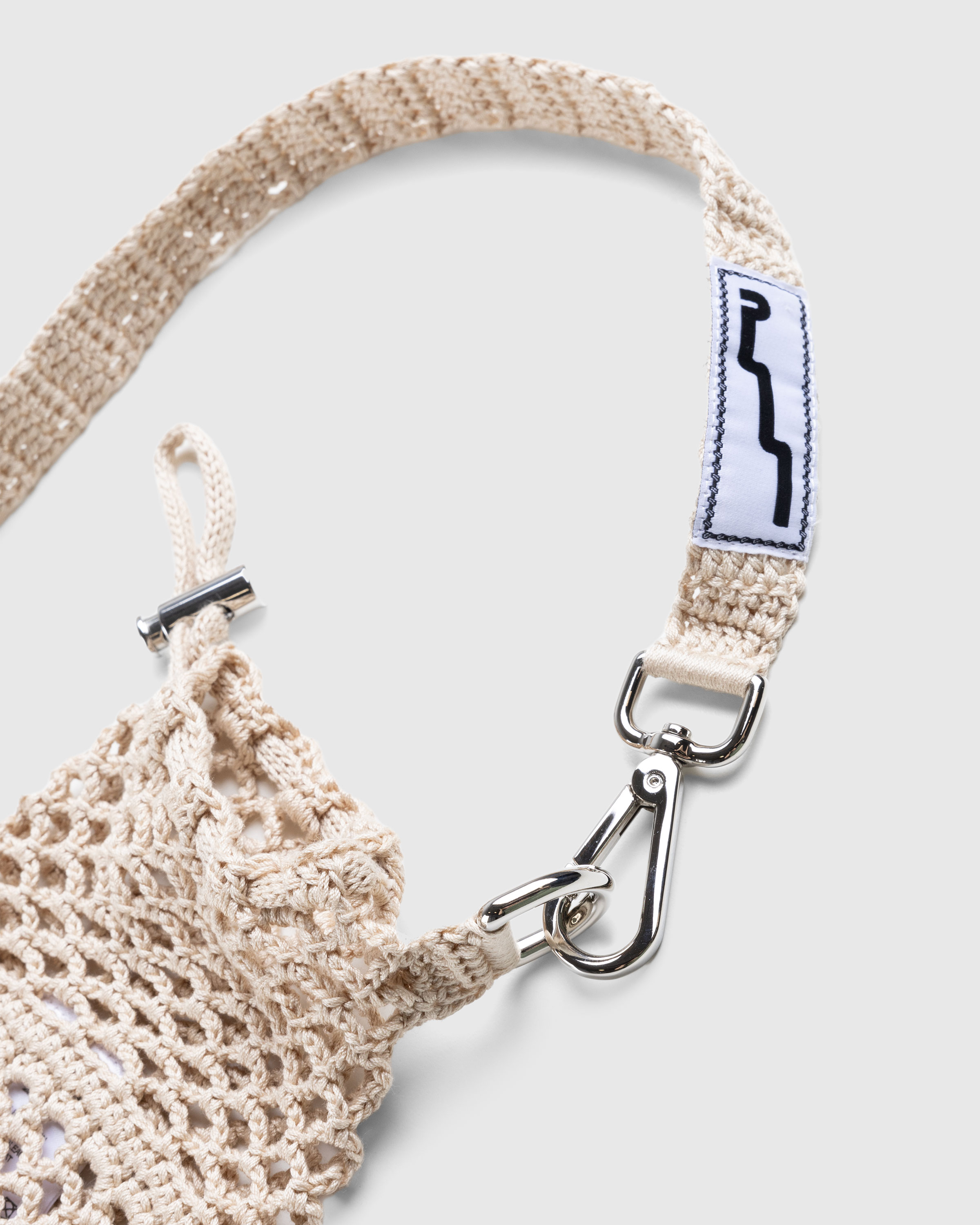 SSU – Crochet Mesh Crossbody Bag Tan - Waistbags - Beige - Image 4