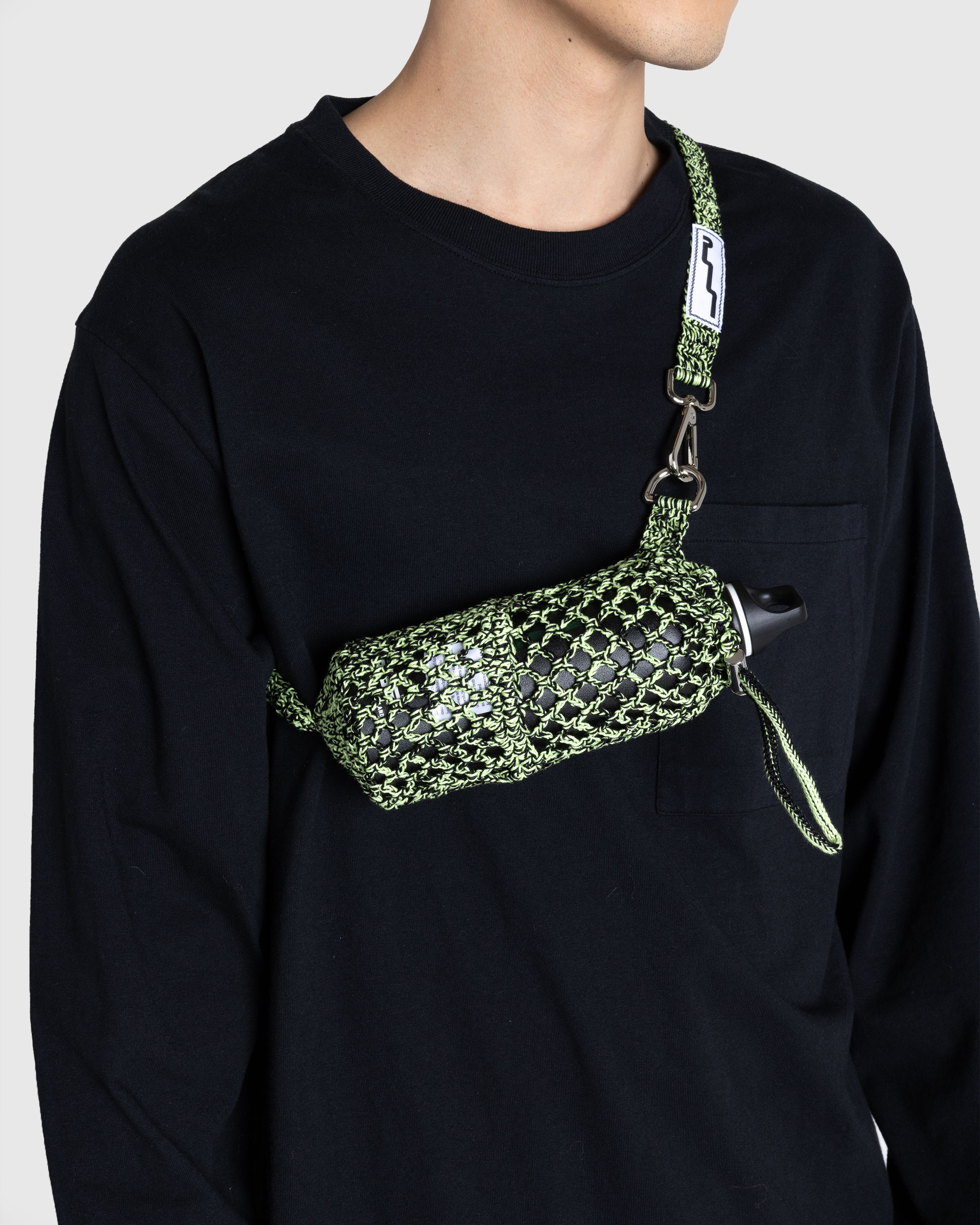SSU – Crochet Mesh Crossbody Bag Lime/Black - Waistbags - Green - Image 2