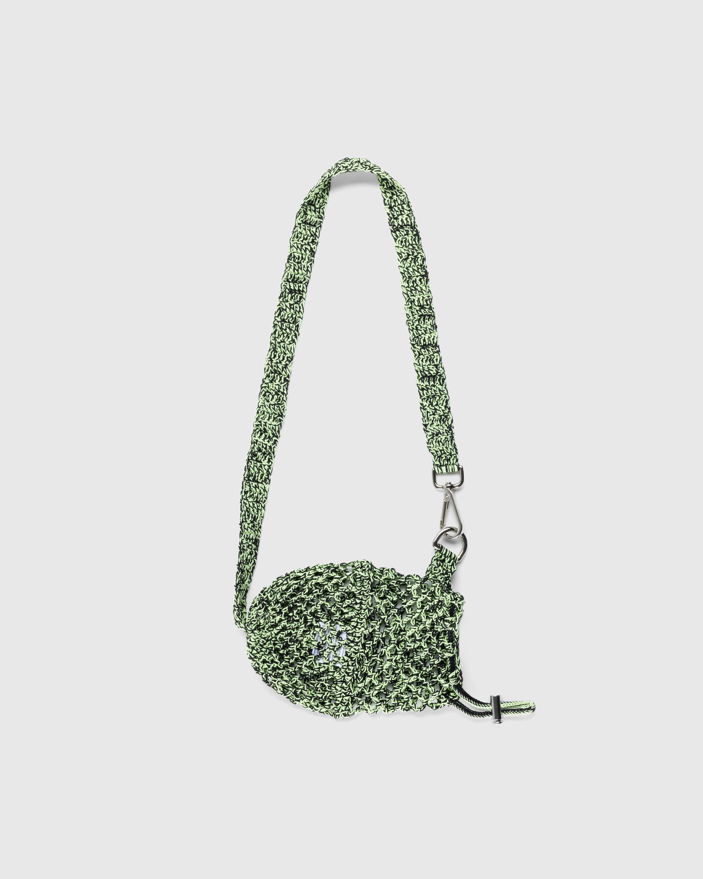 SSU – Crochet Mesh Crossbody Bag Lime/Black - Waistbags - Green - Image 3