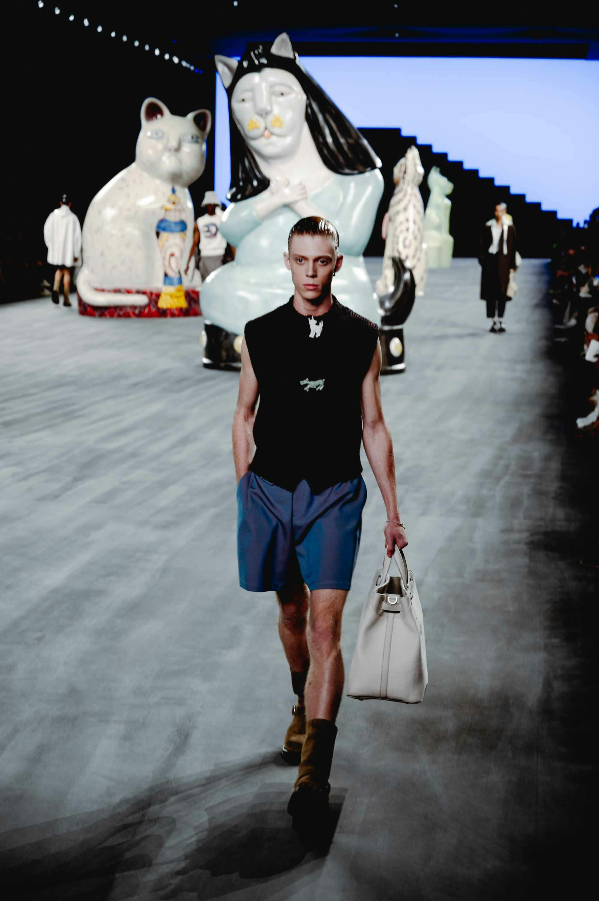 Dior Homme Spring/Summer 2025 menswear models walk the runway during Paris Fashion Week SS25