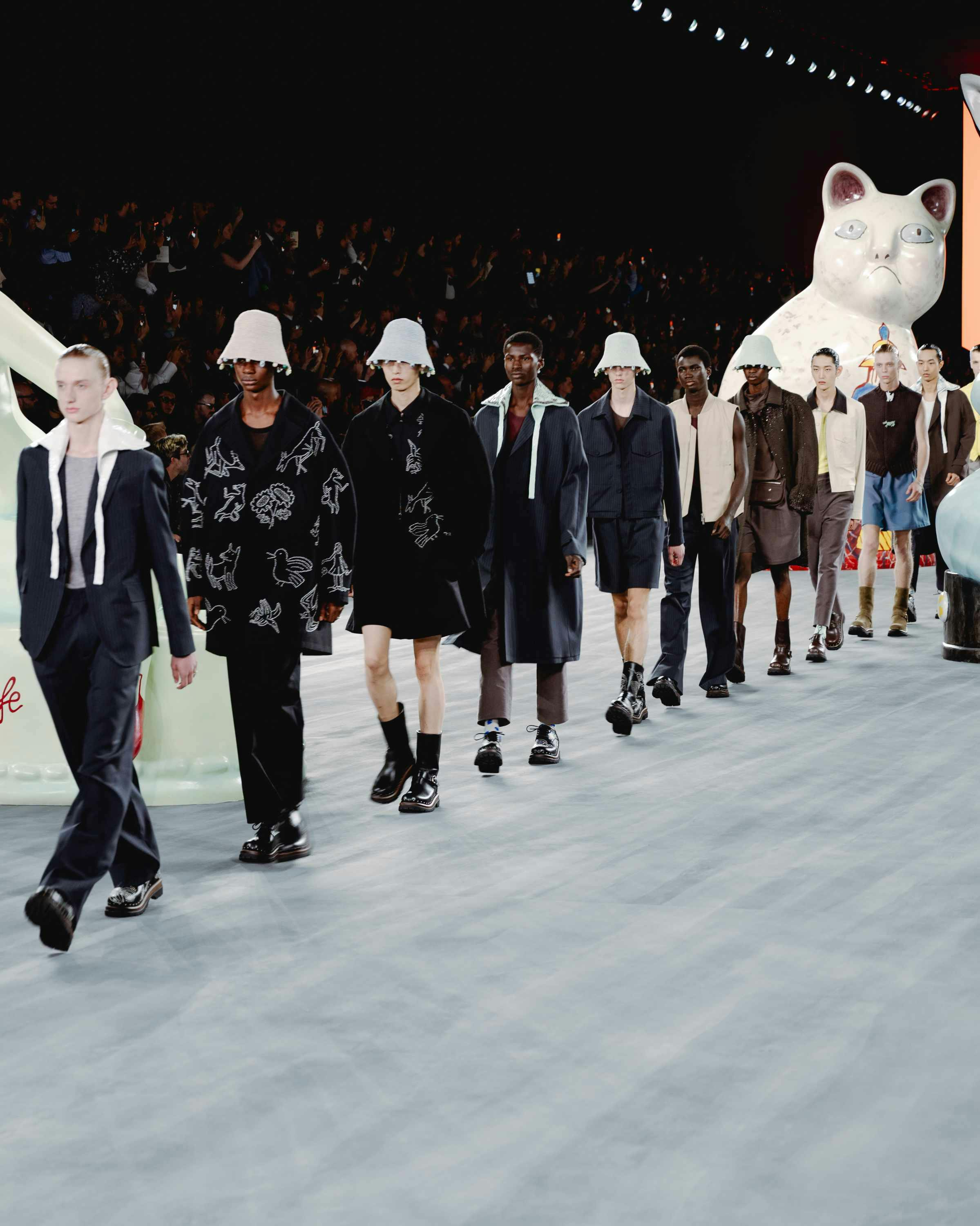 Dior Homme Spring/Summer 2025 menswear models walk the runway during Paris Fashion Week SS25