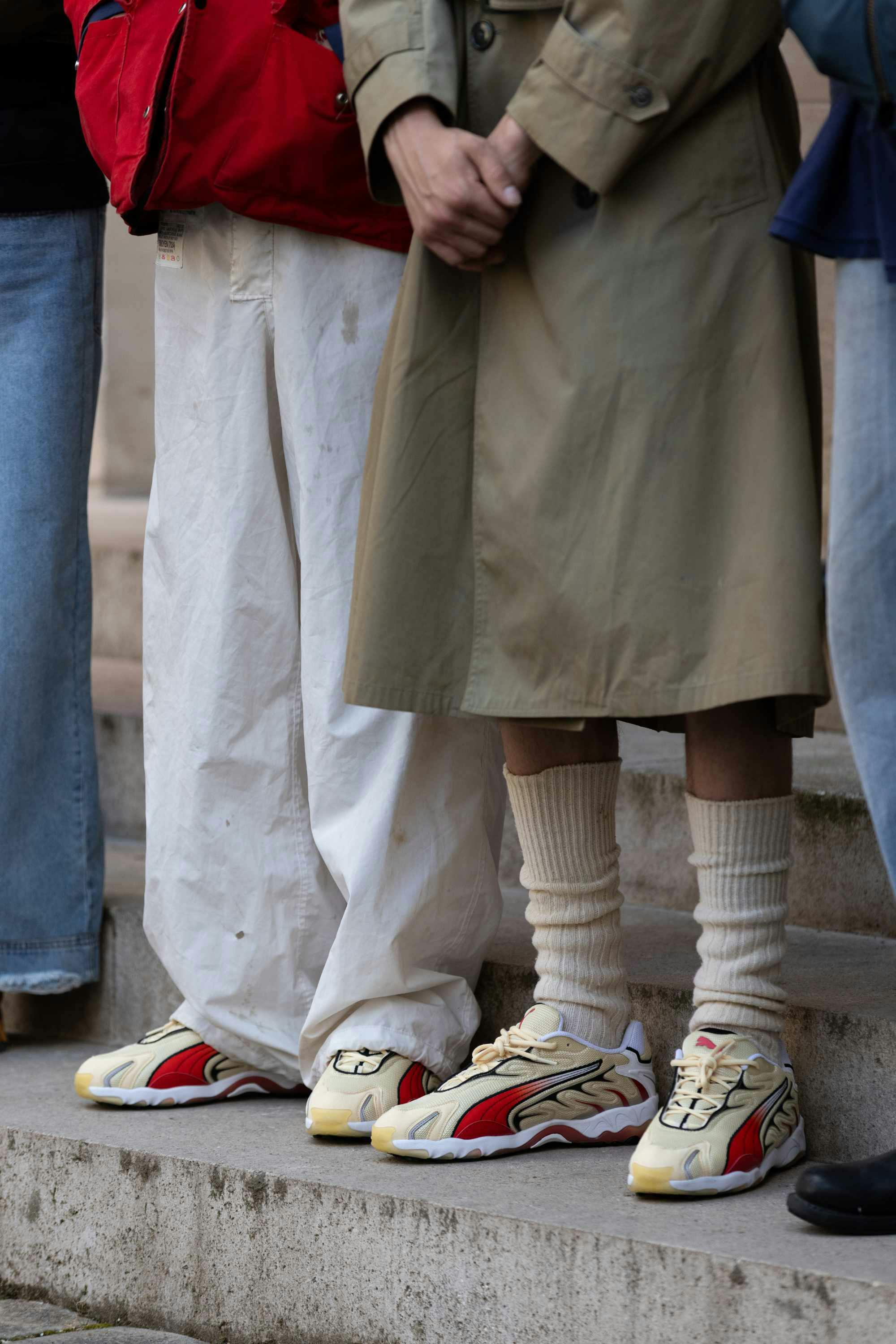 Models at A$AP Rocky's AWGE fashion show wear PUMA sneakers and clothes