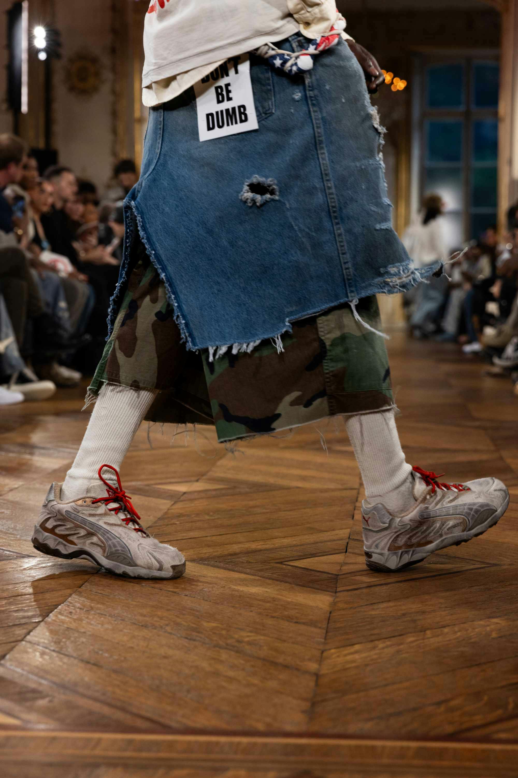 Models at A$AP Rocky's AWGE fashion show wear PUMA sneakers and clothes