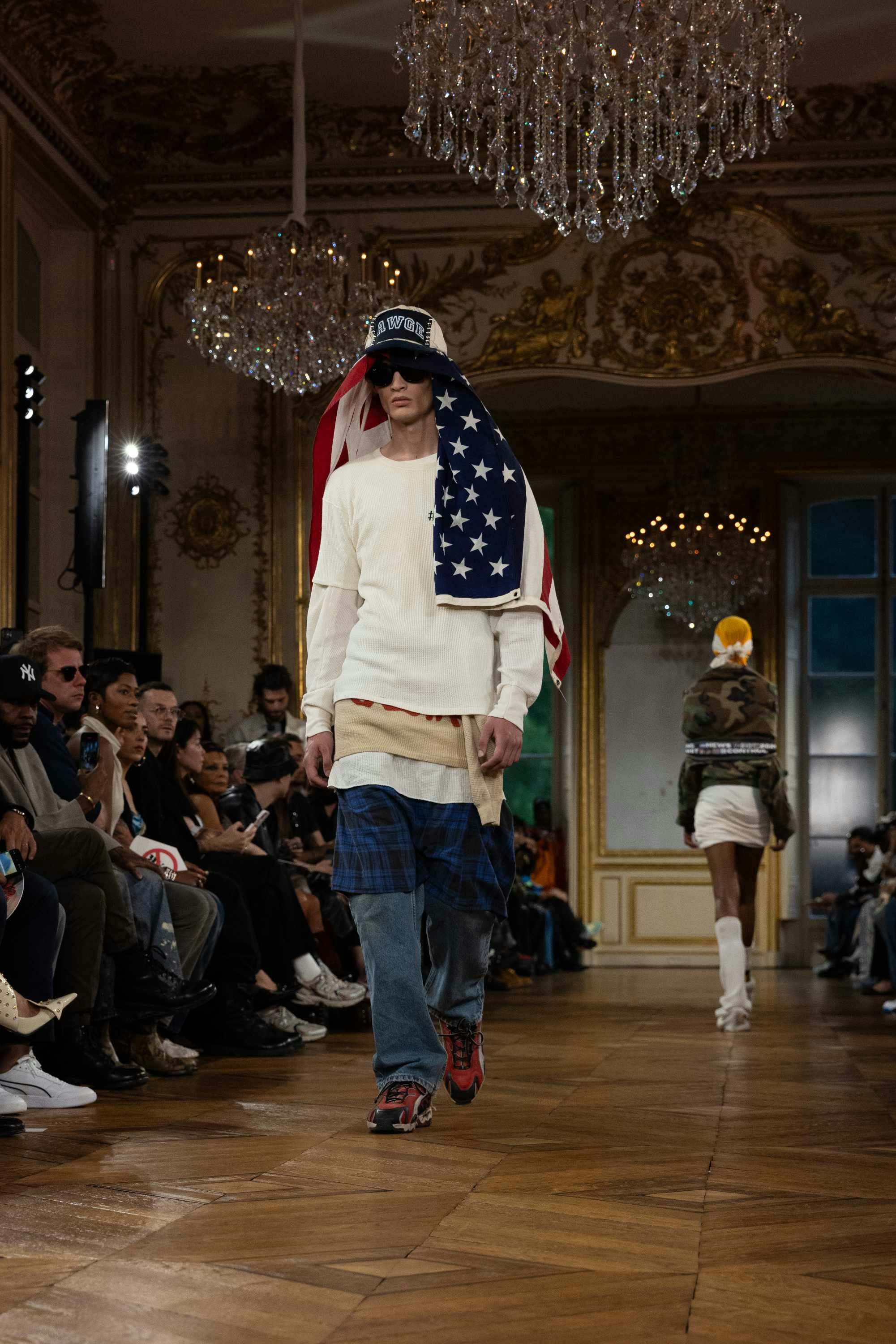 Models at A$AP Rocky's AWGE fashion show wear PUMA sneakers and clothes