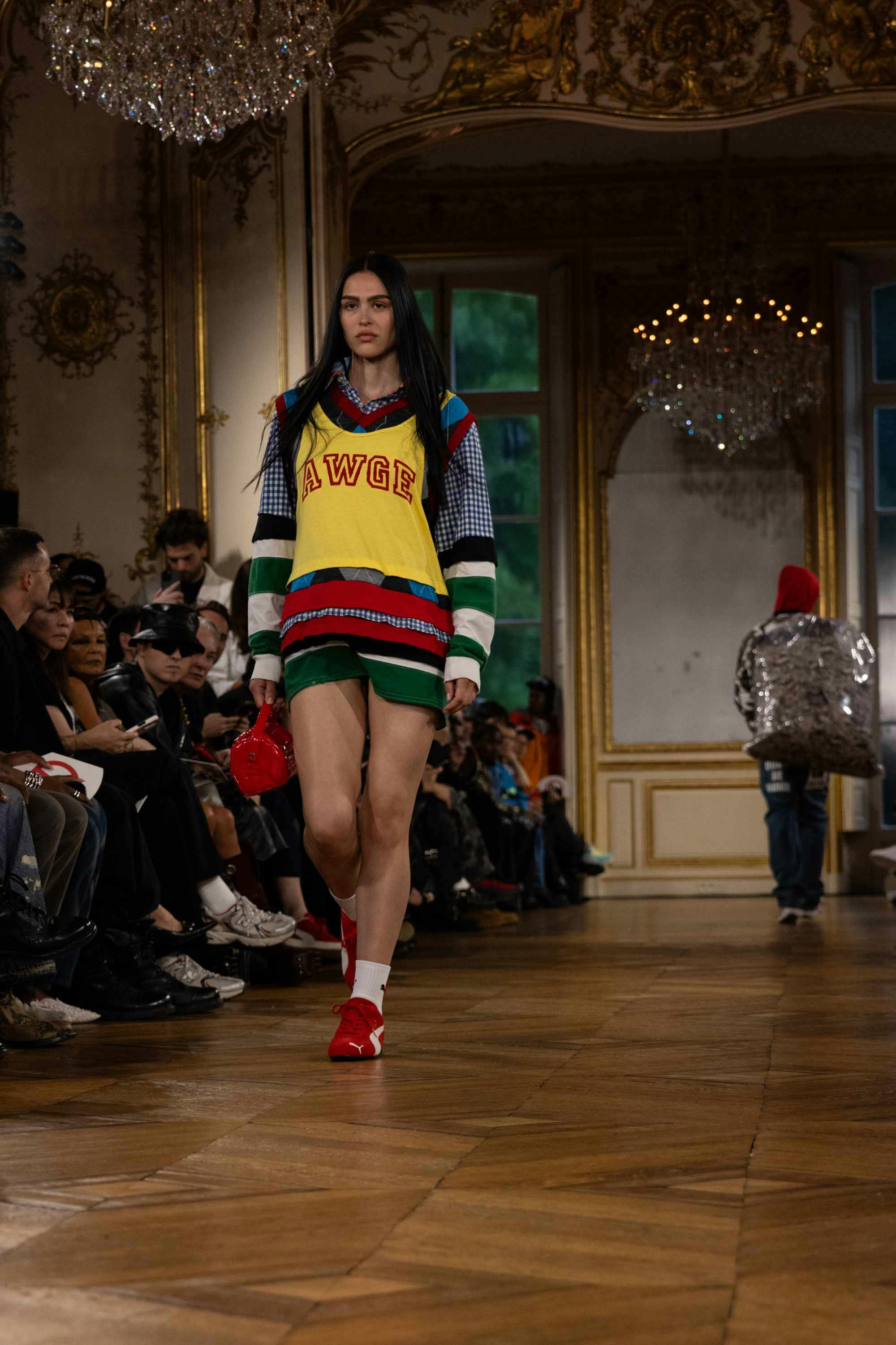 Models at A$AP Rocky's AWGE fashion show wear PUMA sneakers and clothes