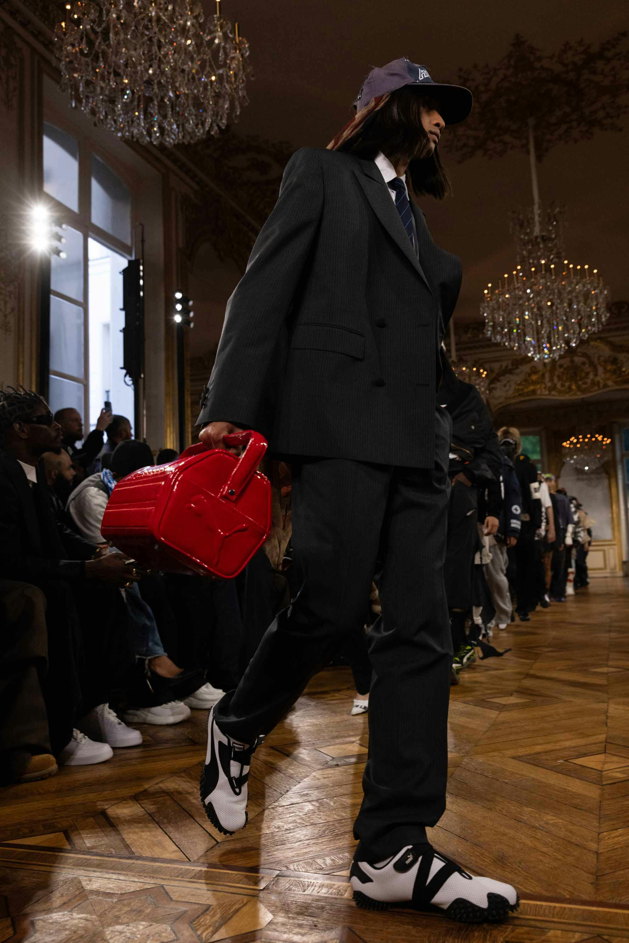 Models at A$AP Rocky's AWGE fashion show wear PUMA sneakers and clothes