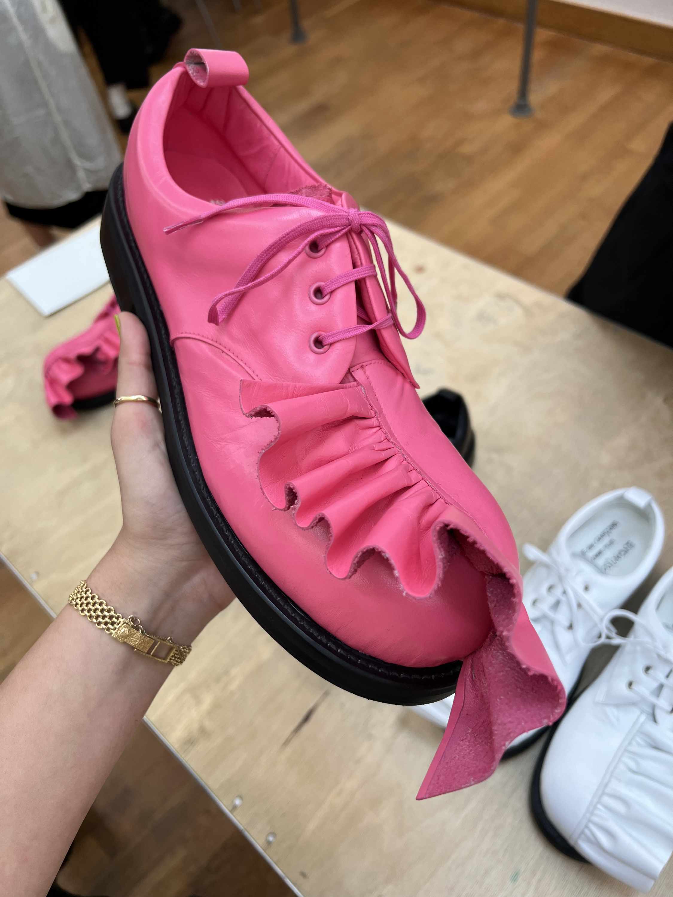 Nike & Comme des Garcons Homme Plus Spring/Summer 2025 sneaker collaboration in pink, white and blue