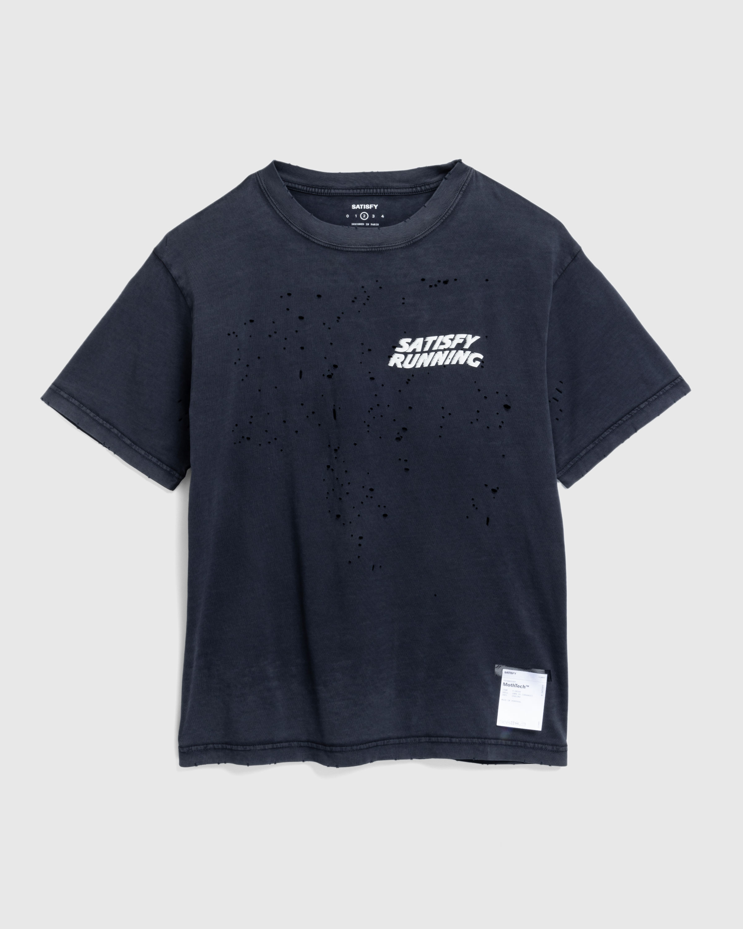 Satisfy – MothTech T-Shirt Stone Black - T-Shirts - Grey - Image 1