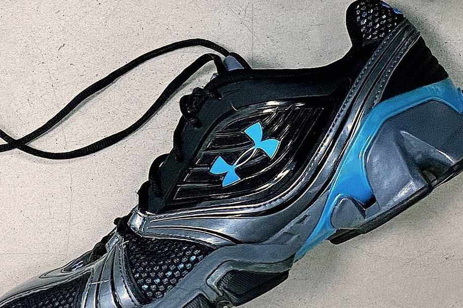 Under Armour's black and blue dad shoe
