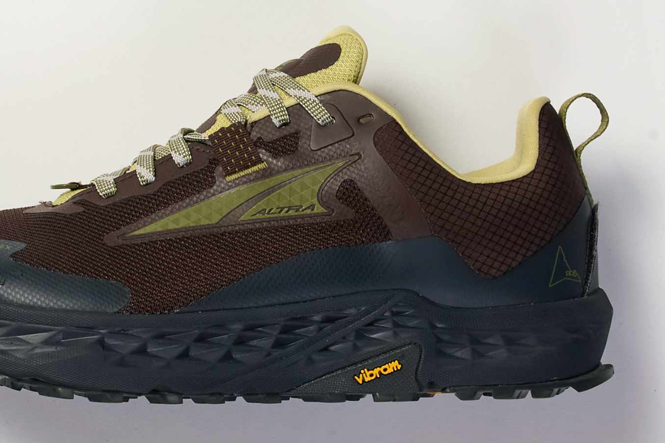 ROA & Alta's collaborative Timp 5 sneaker in green and brown colorway