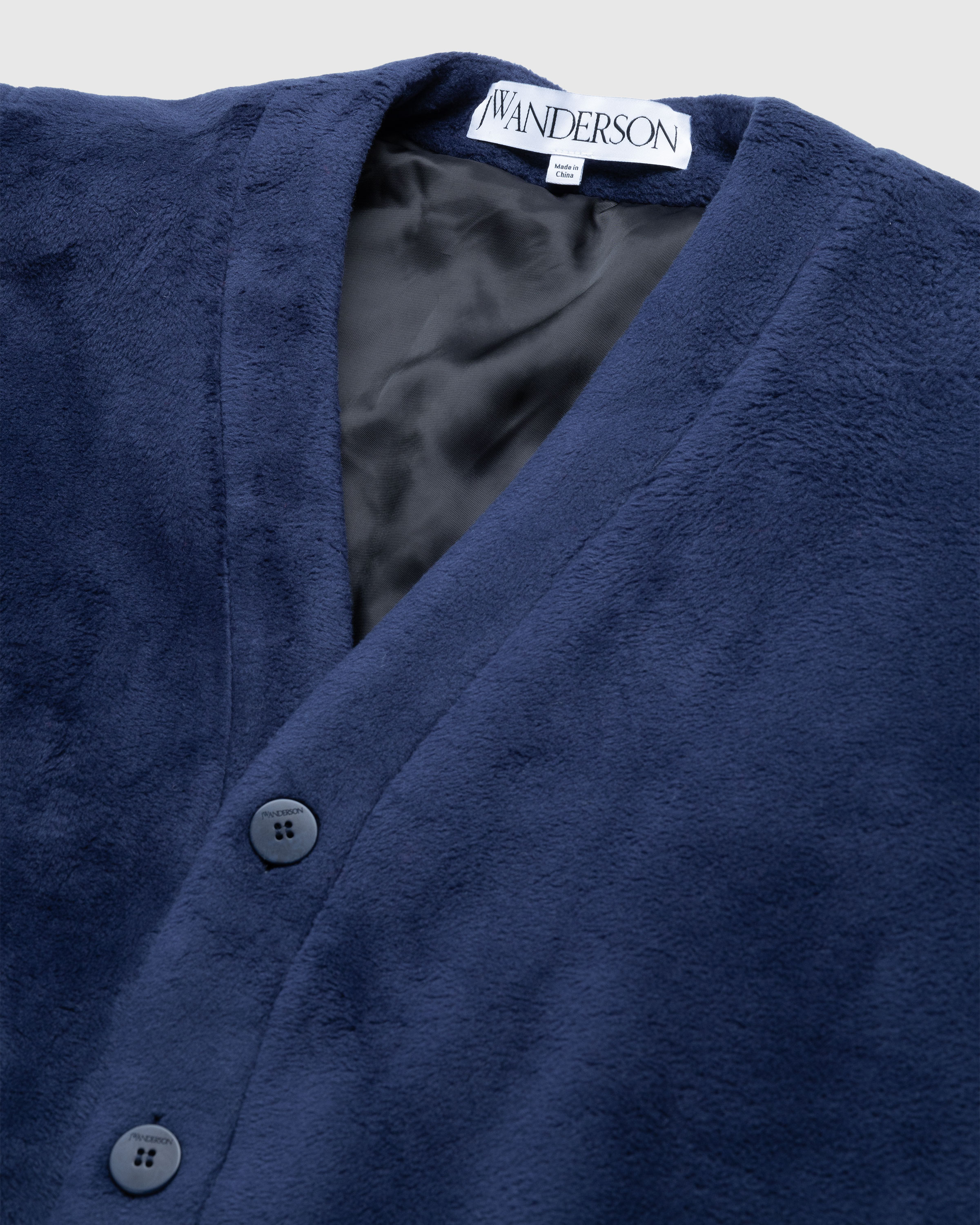 J.W. Anderson – Oversized V-Neck Cardigan Dark Navy - Cardigans - Blue - Image 6