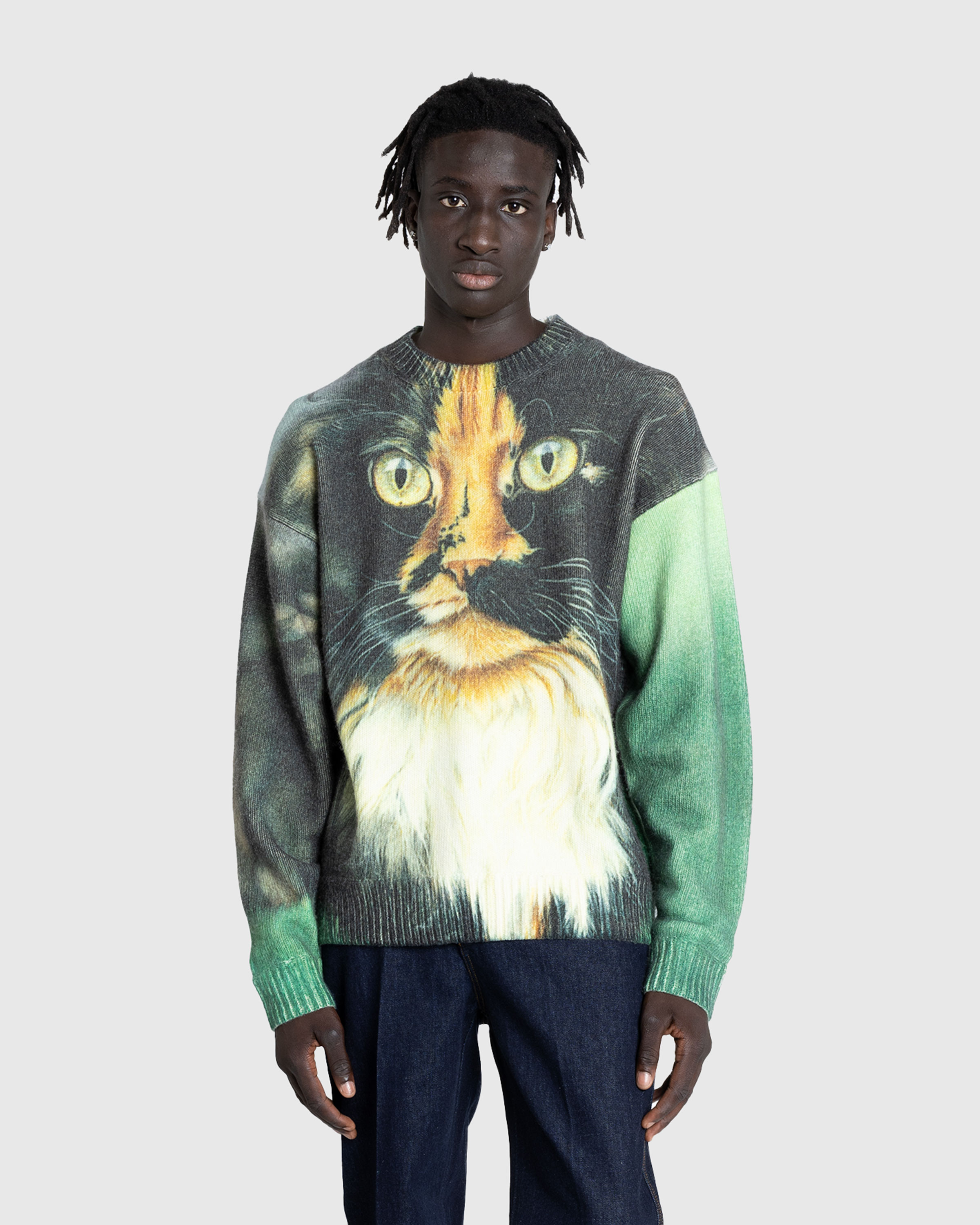 J.W. Anderson – Printed Sweater Emerald - Crewnecks - Green - Image 2