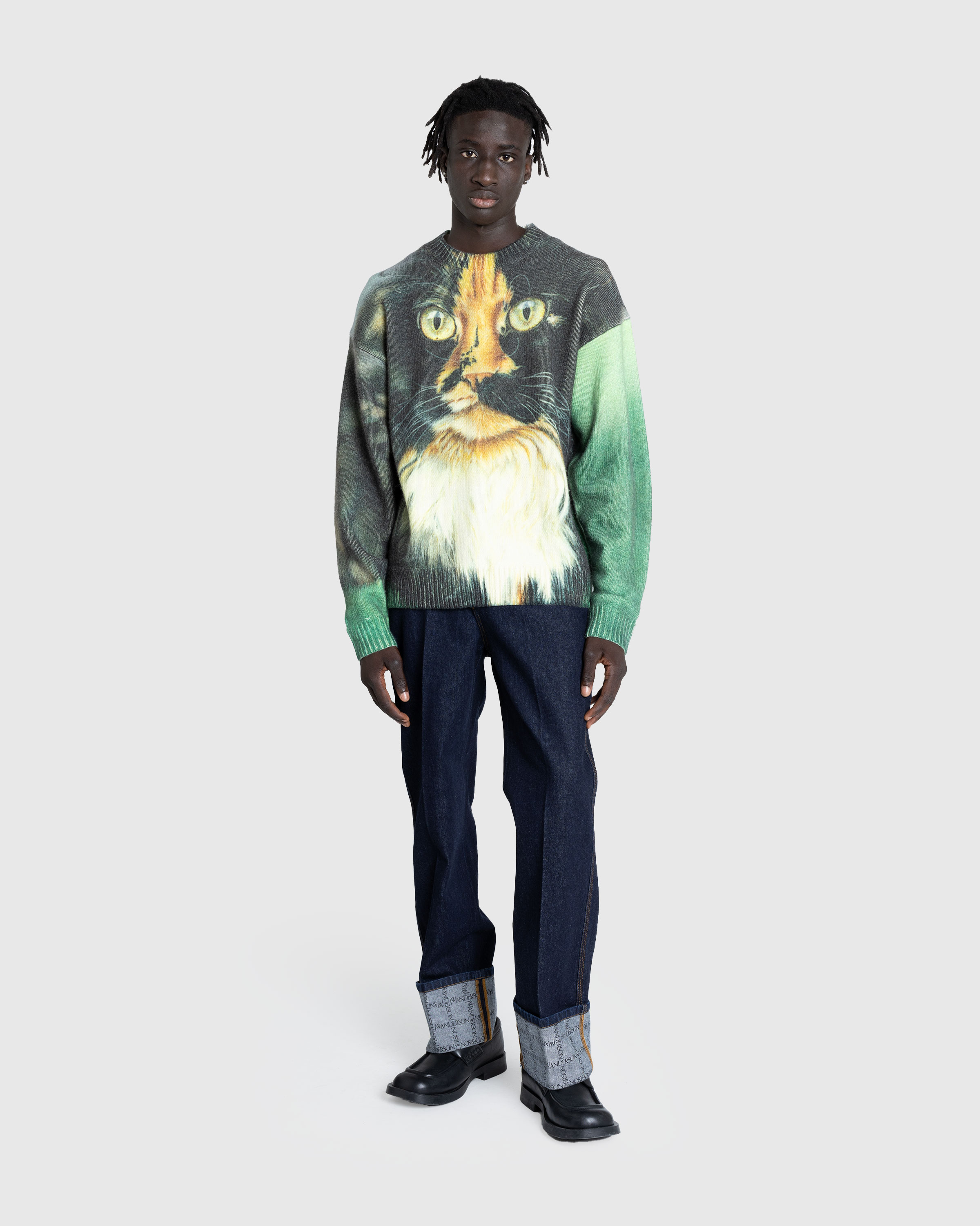 J.W. Anderson – Printed Sweater Emerald - Crewnecks - Green - Image 3