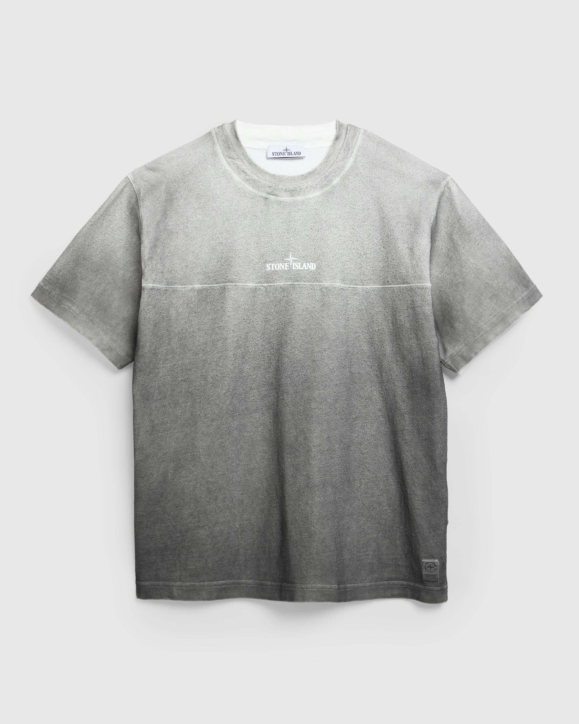 Stone Island – Logo T-Shirt Lead Grey - T-Shirts - Grey - Image 1