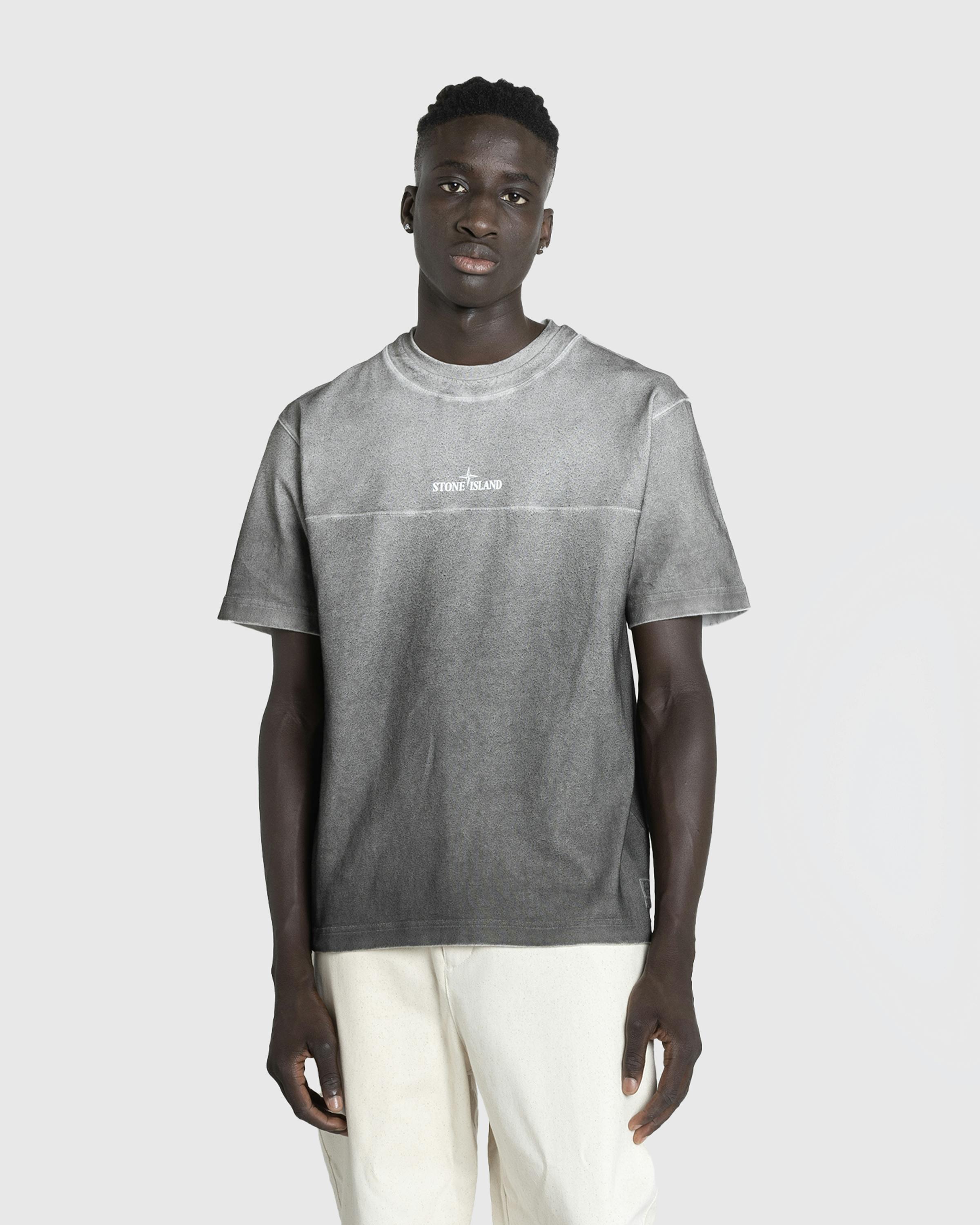 Stone Island – Logo T-Shirt Lead Grey - T-Shirts - Grey - Image 2