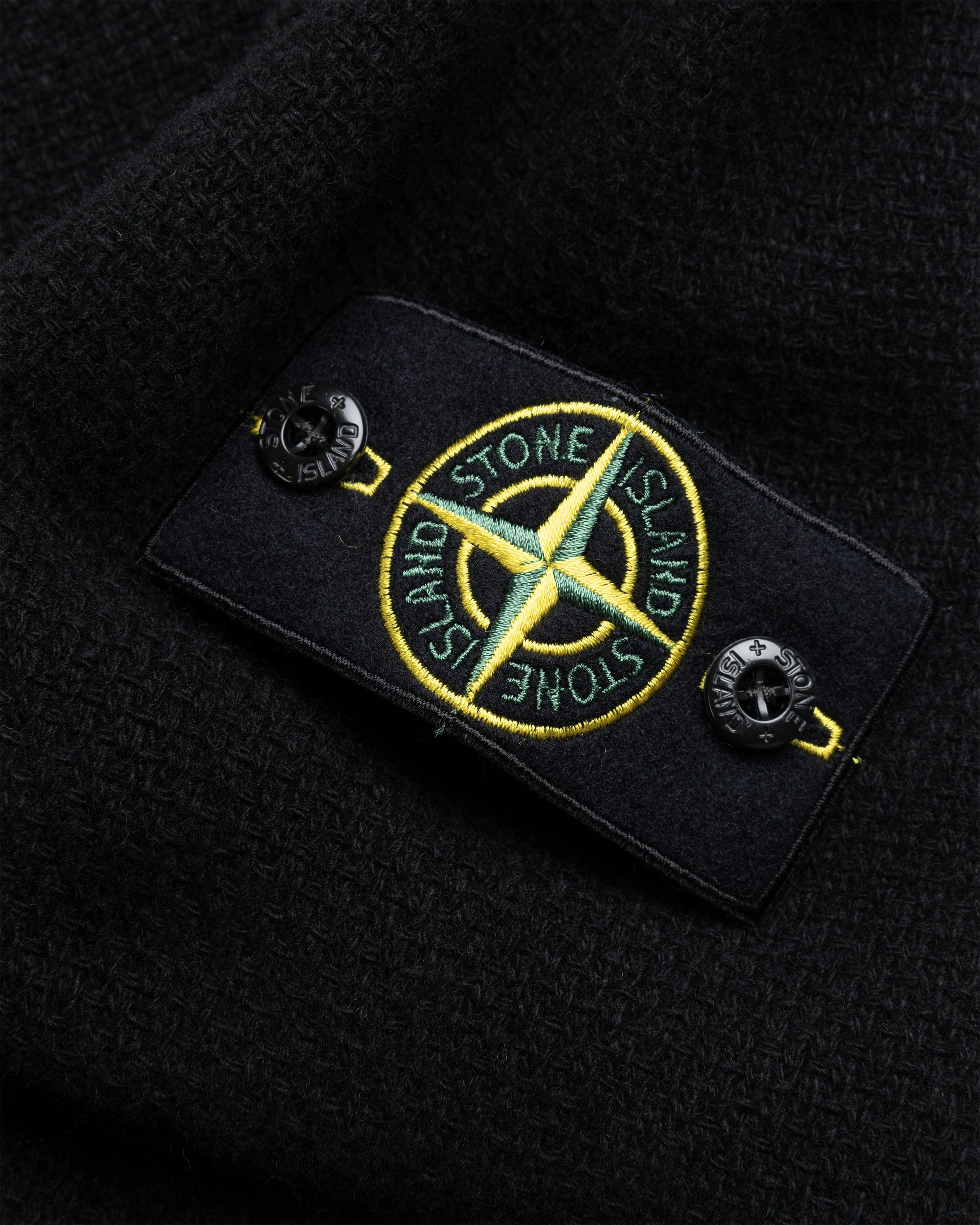 Stone Island – Full-Zip Hooded Cardigan Black - Zip-Up Sweats - Black - Image 7