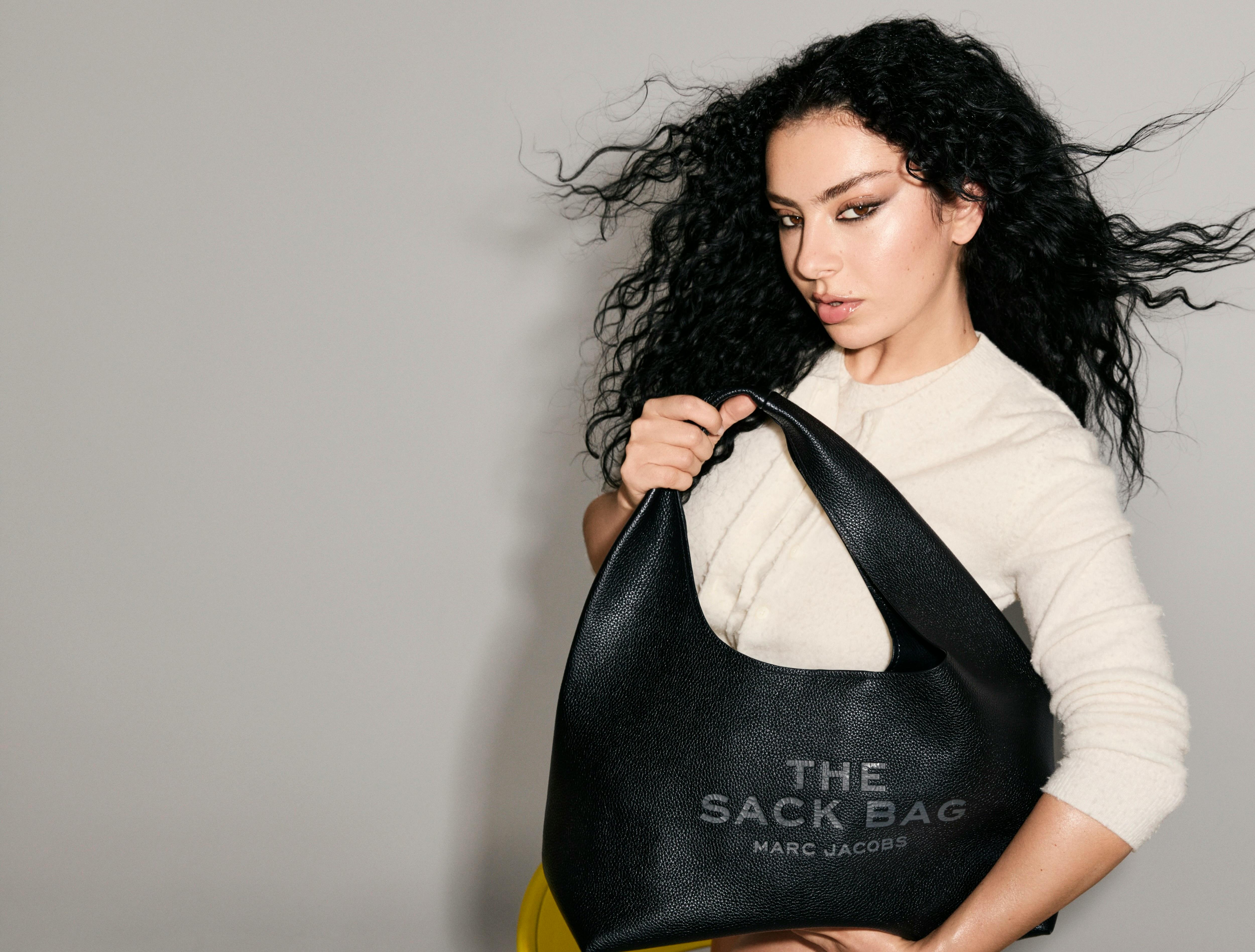 The Sack Bag by Marc Jacobs has Landed in a campaign with Charli XCX, Gabbriette, and Sabrina Carpenter