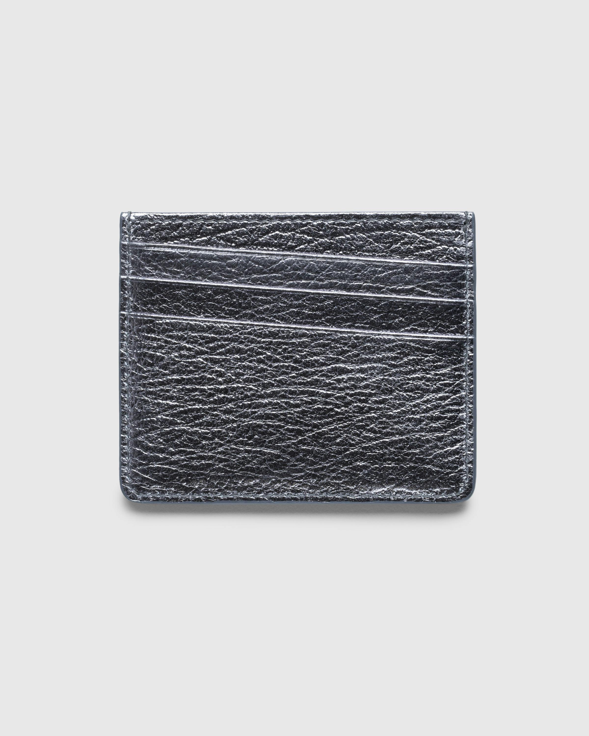 Maison Margiela – Leather Cardholder Metallic Grey - Wallets - Grey - Image 2