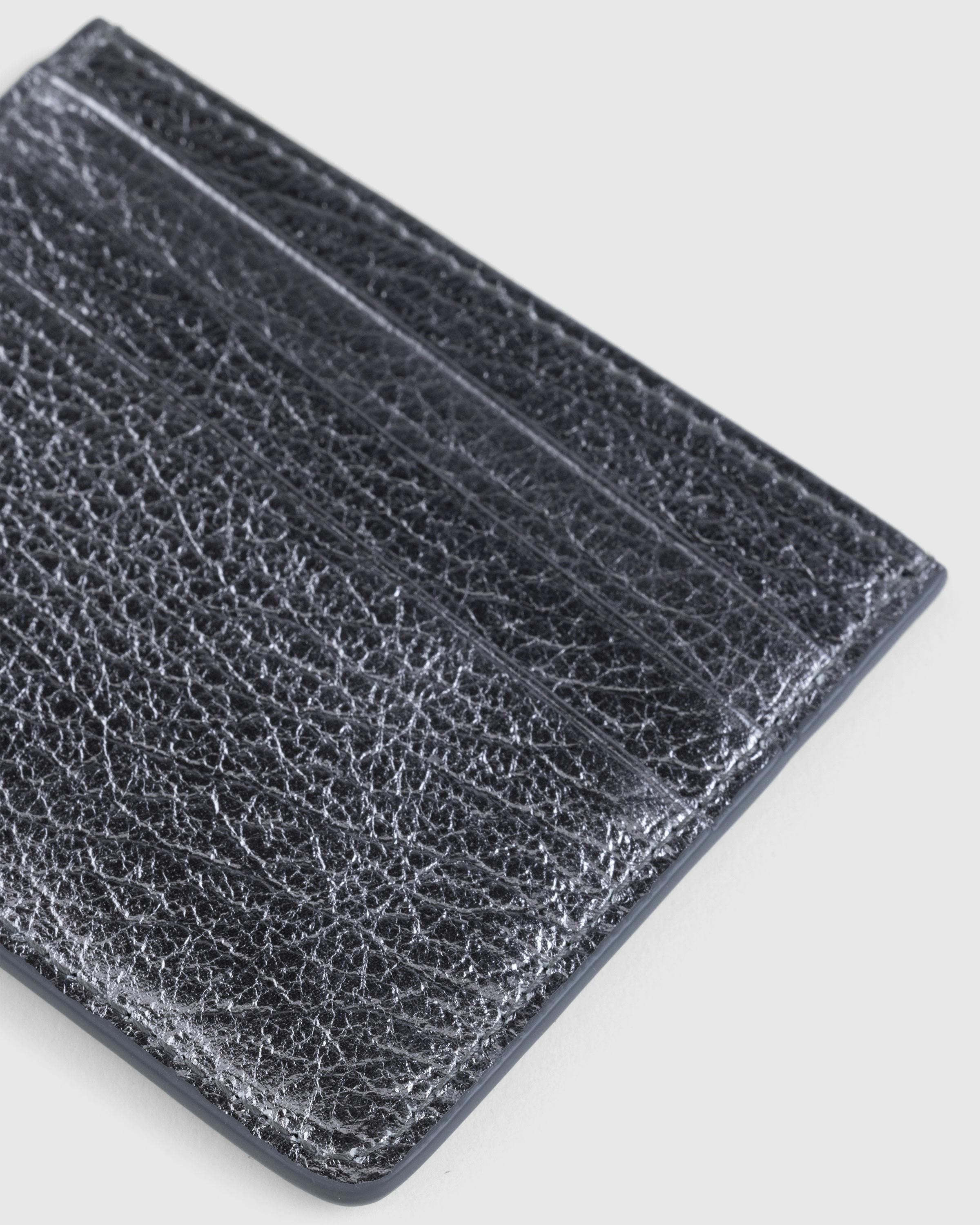 Maison Margiela – Leather Cardholder Metallic Grey - Wallets - Grey - Image 4