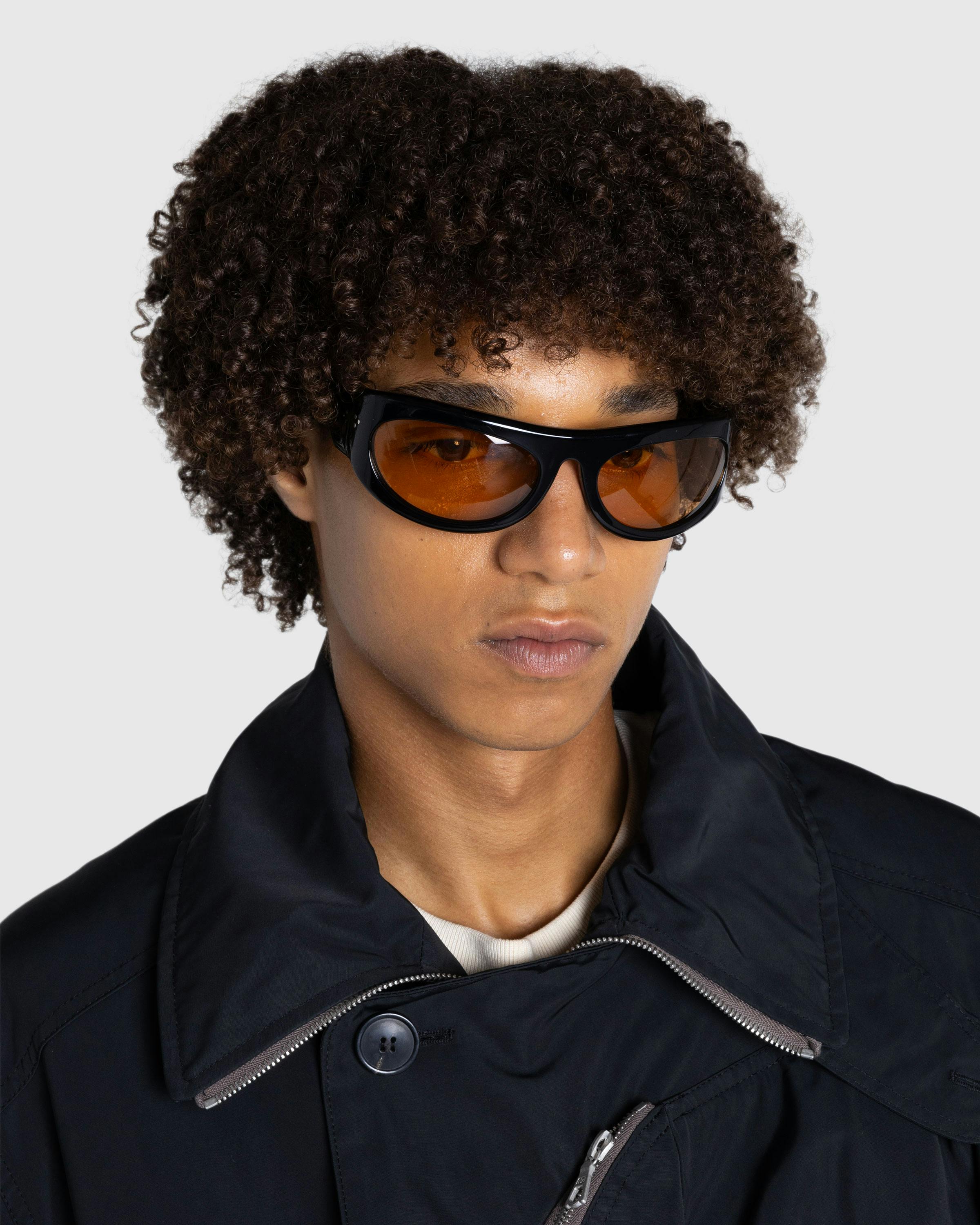 Port Tanger – Safaa Black Acetate/Amber Lens - Sunglasses - Orange - Image 2