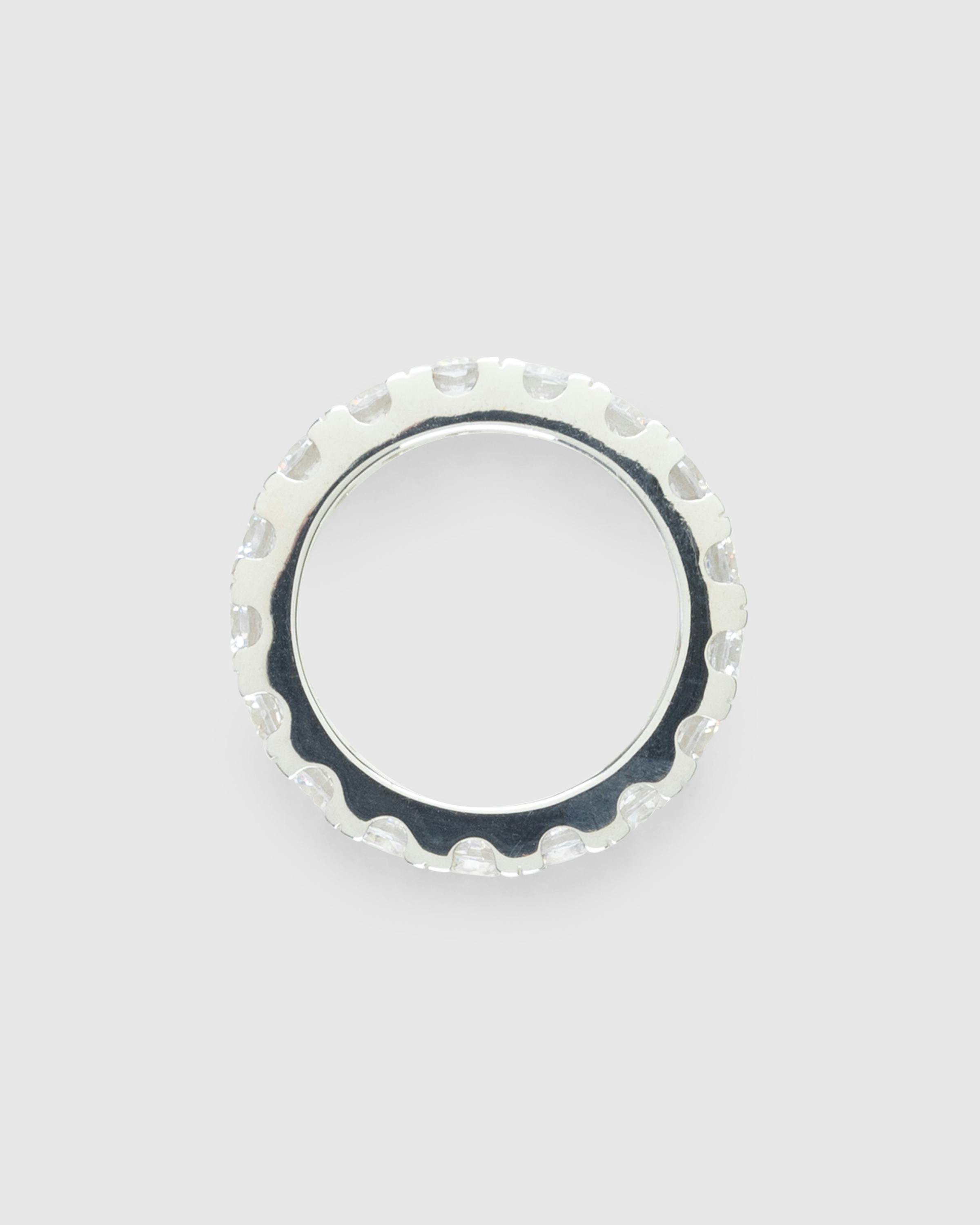 Hatton Labs – Classic Eternity Ring Sterling Silver/White - Rings - Silver - Image 3