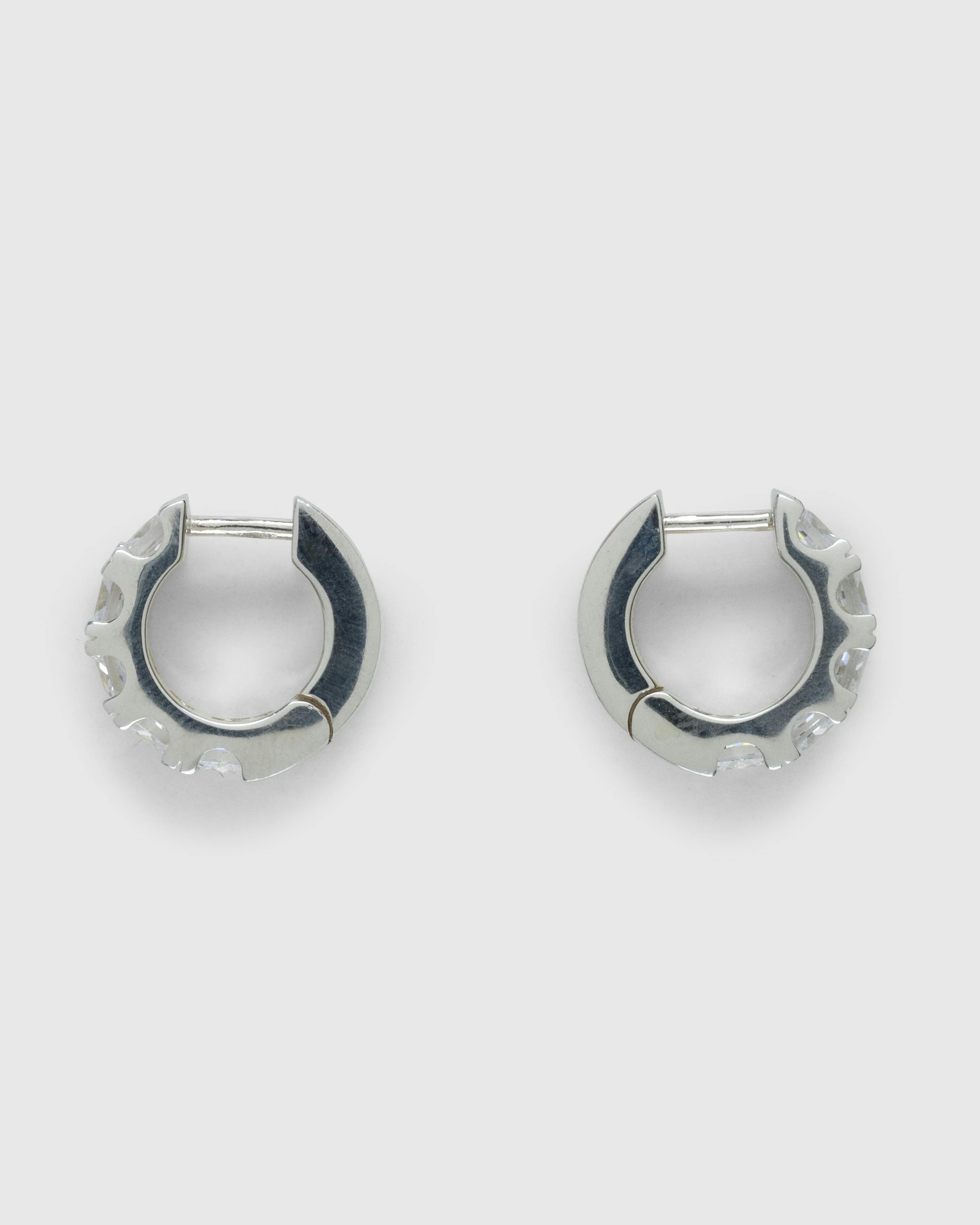 Hatton Labs – Facet Hoop Earrings Sterling Silver/White - Earrings - Silver - Image 1