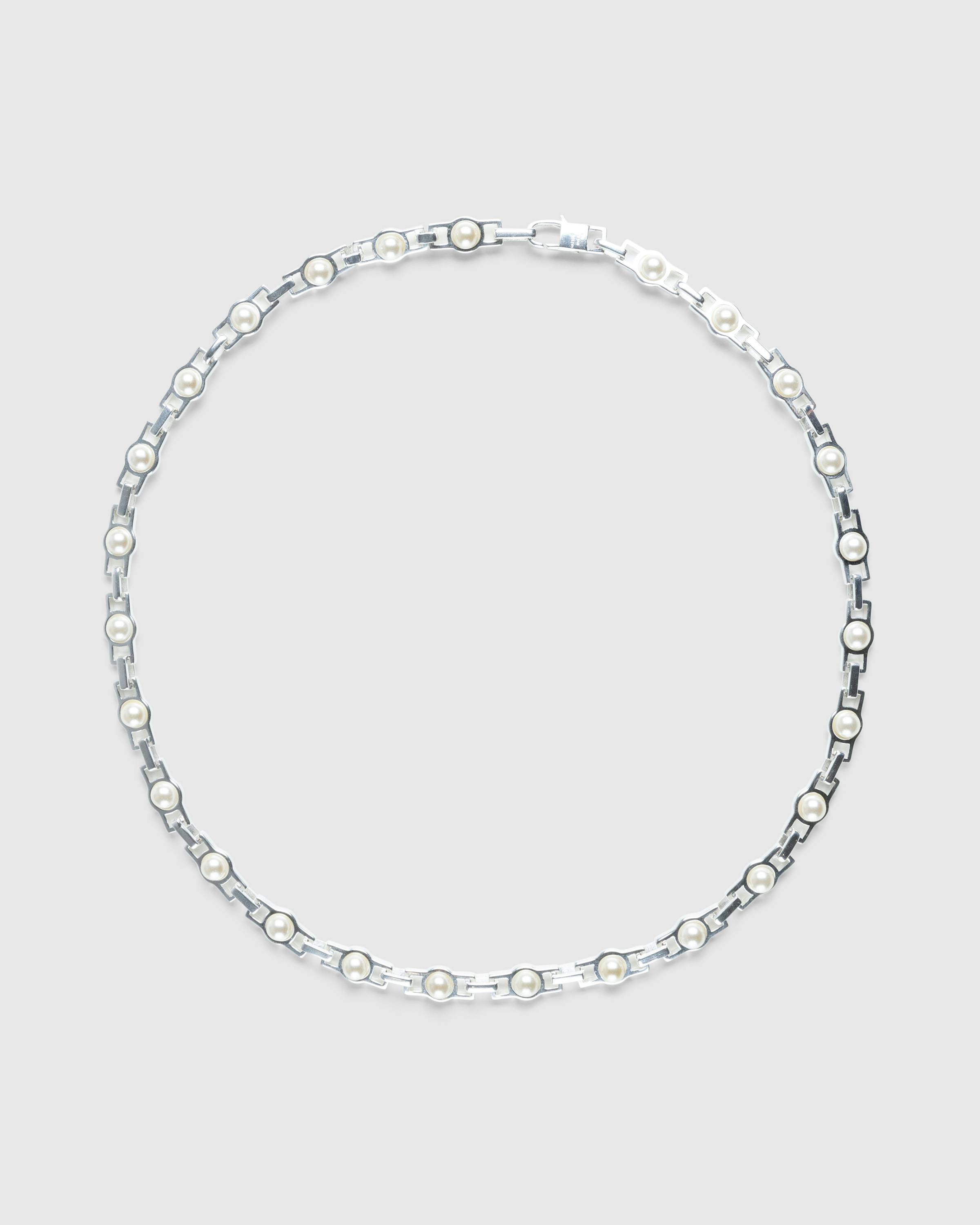 Hatton Labs – Nacre Chain Sterling Silver/Cream - Necklaces - Silver - Image 1