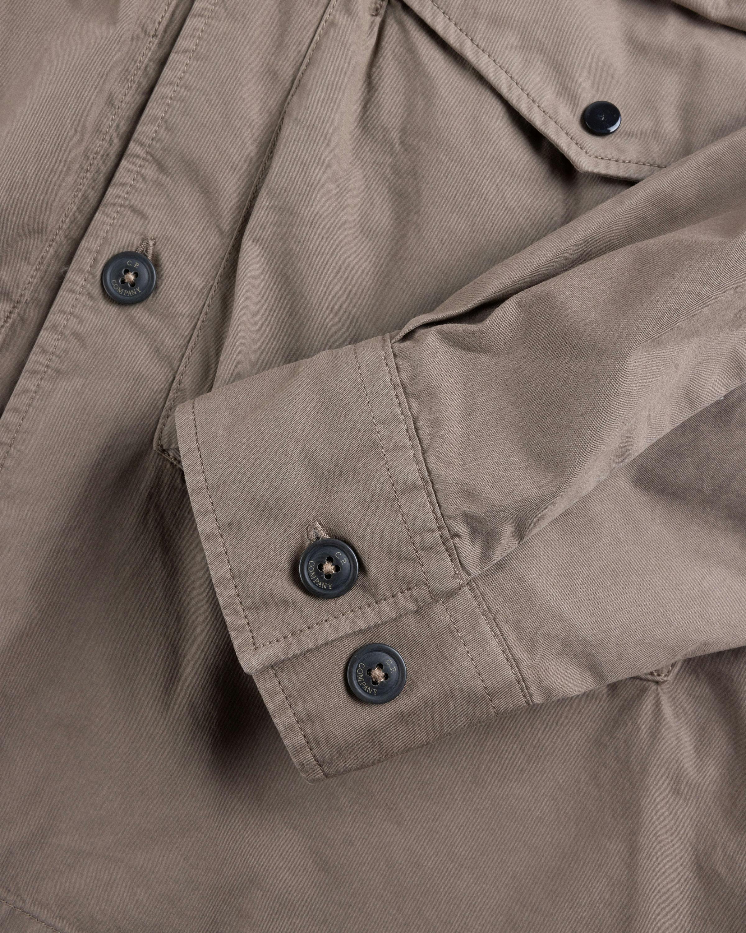 C.P. Company – Organic Gabardine Buttoned Utility Overshirt Walnut - Overshirt - Brown - Image 8