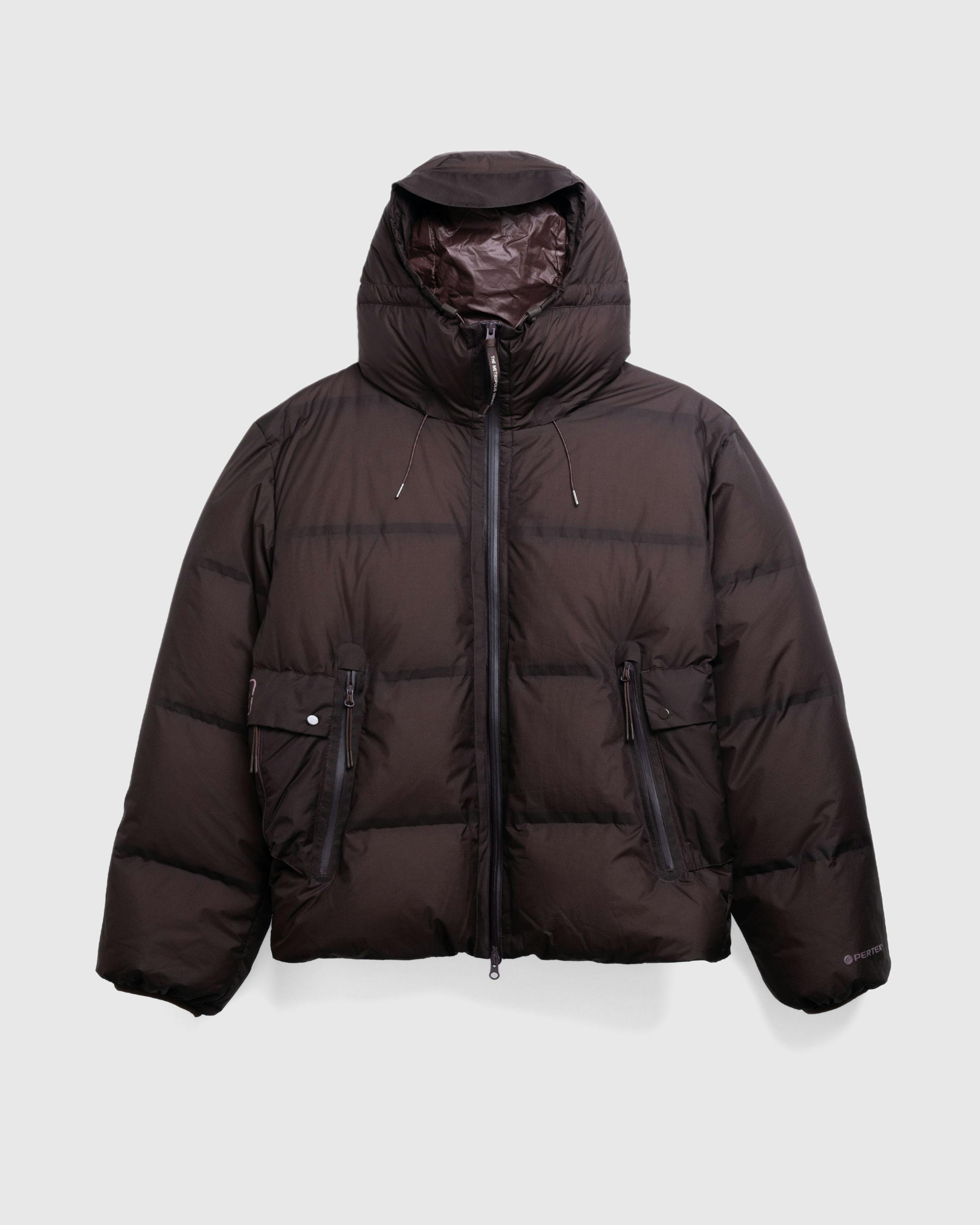 C.P. Company – Metropolis Series Pertex Hooded Down Jacket Rum Raisin - Down Jackets - Brown - Image 1