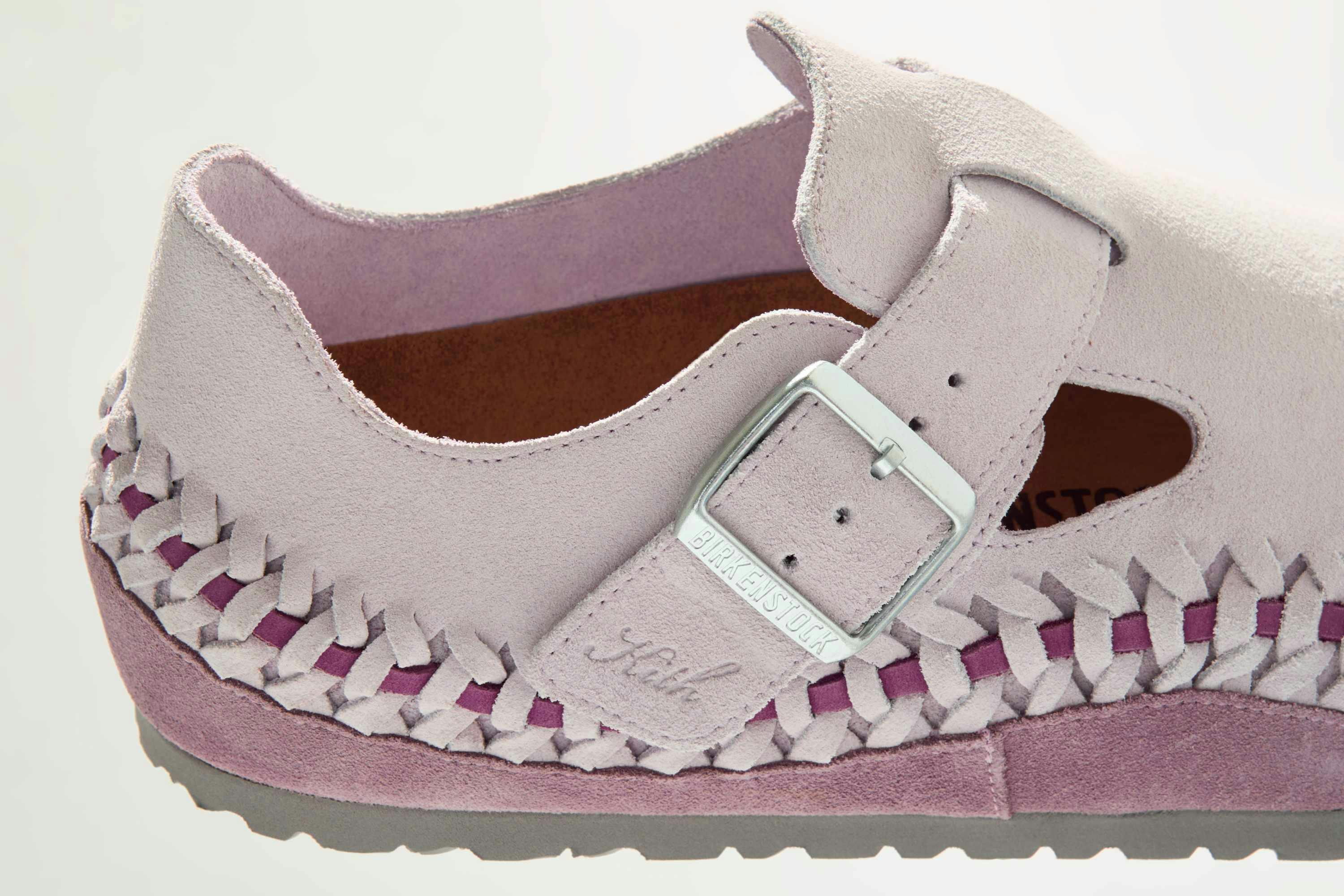 KITH x Birkenstock braided london clog in grey