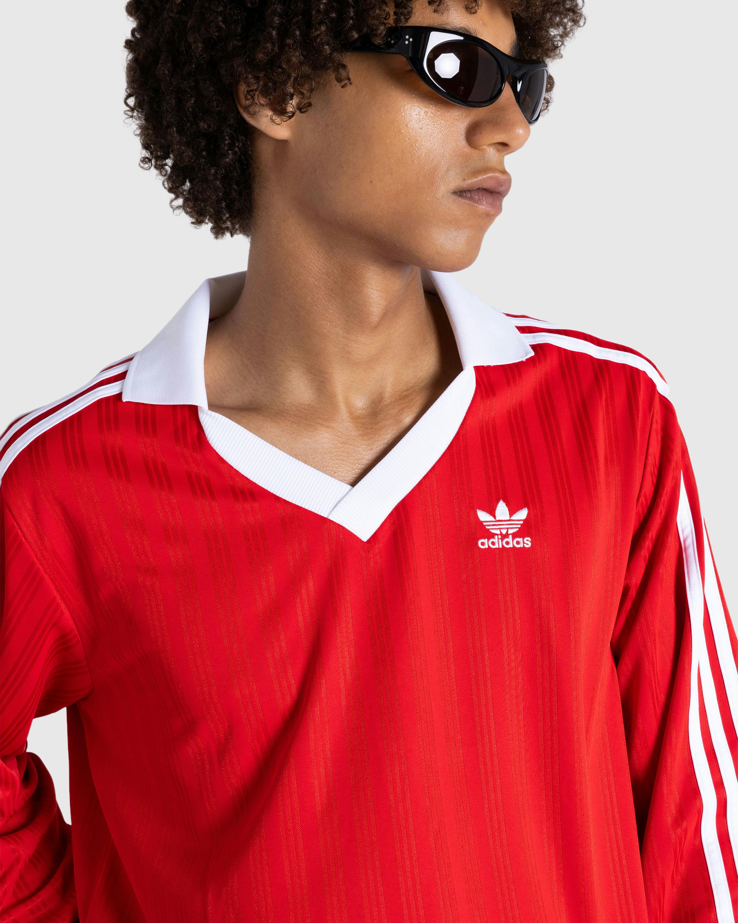 Adidas – Adicolor Piqué Football Long-Sleeve Tee Red - Polos - Red - Image 5