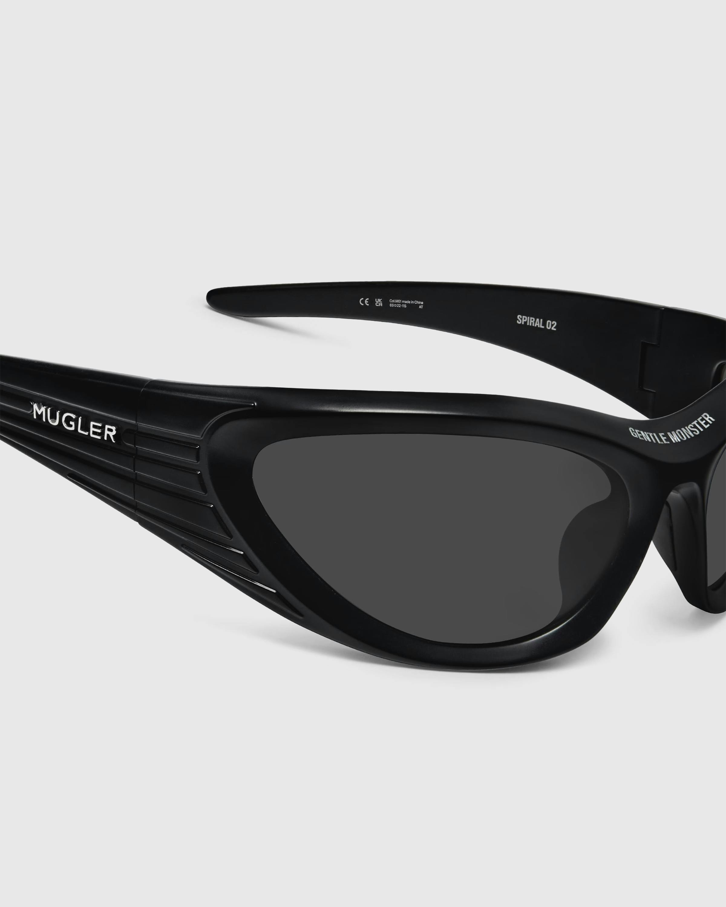 Mugler x Gentle Monster – Spiral 02 Matte Black - Sunglasses - Black - Image 4