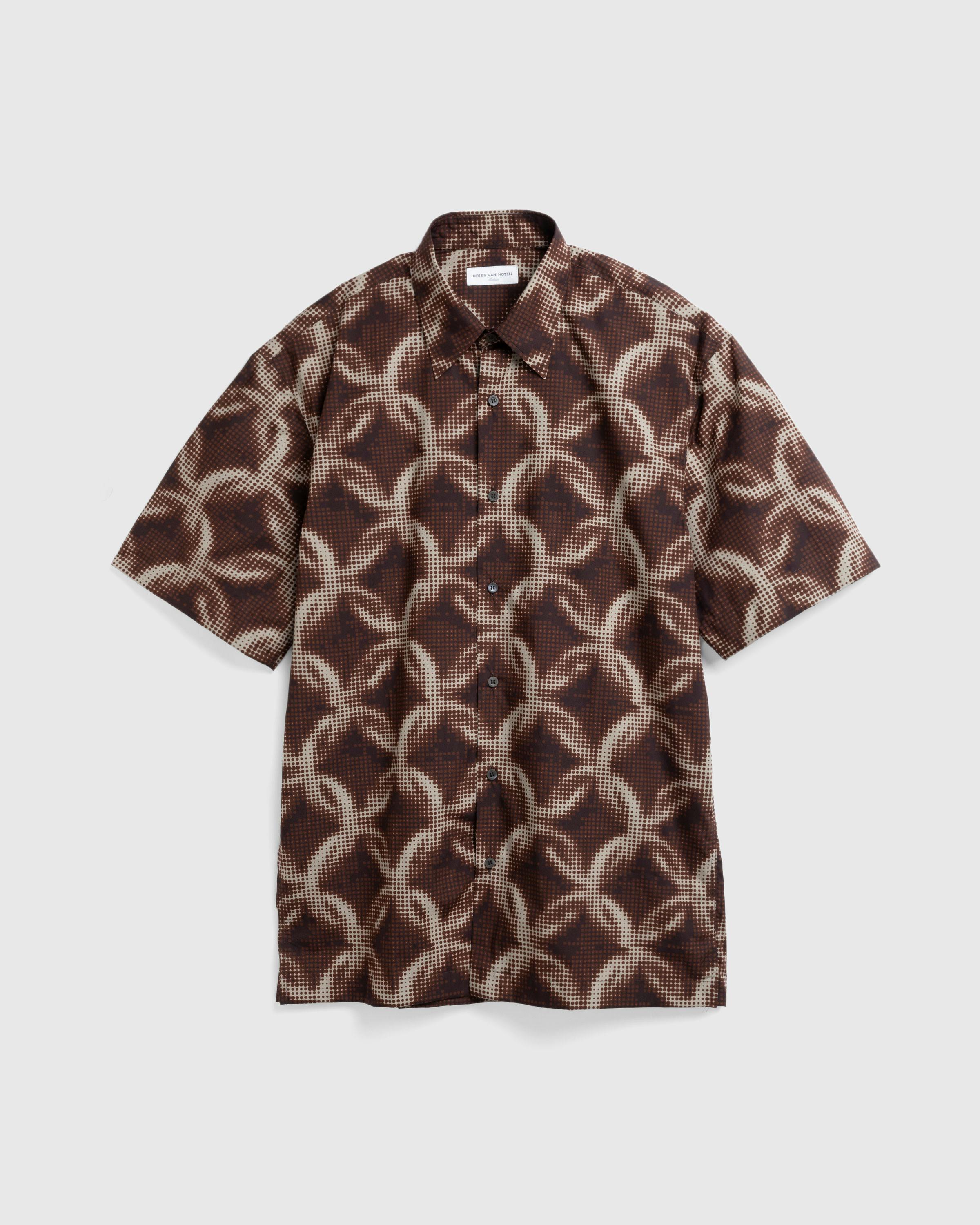 Dries van Noten – Cassidye Shirt Brown - Shortsleeve Shirts - Brown - Image 1