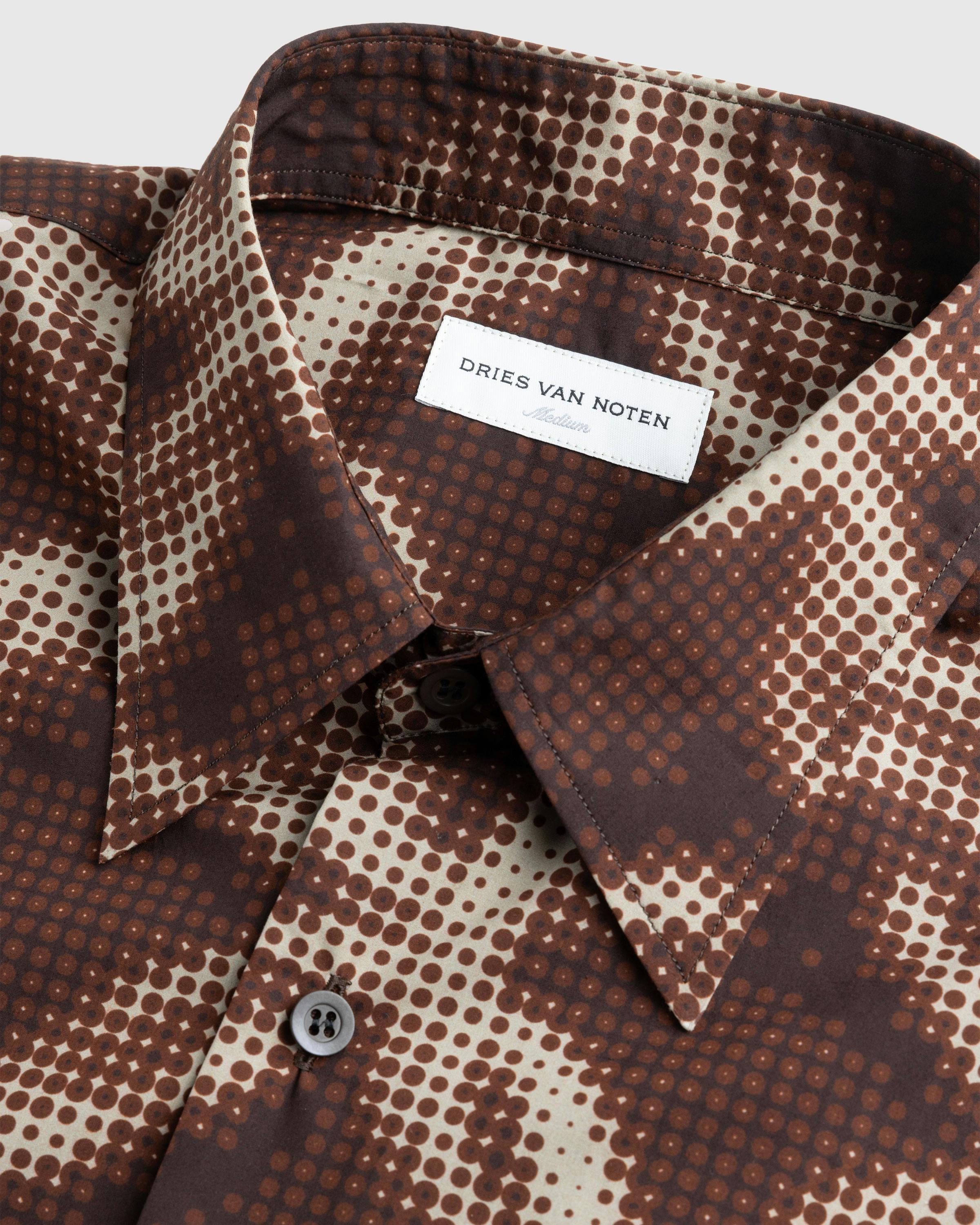 Dries van Noten – Cassidye Shirt Brown - Shortsleeve Shirts - Brown - Image 6