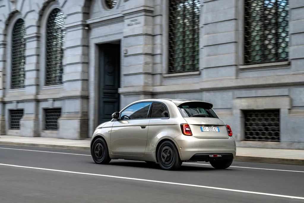 Armani & Fiat's 500 electric car collab in grey