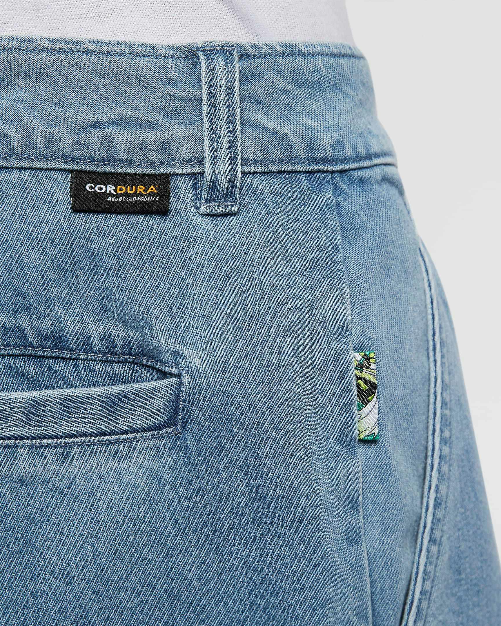 Nike SB's El Jeano denim pants made of a light blue cordura weave