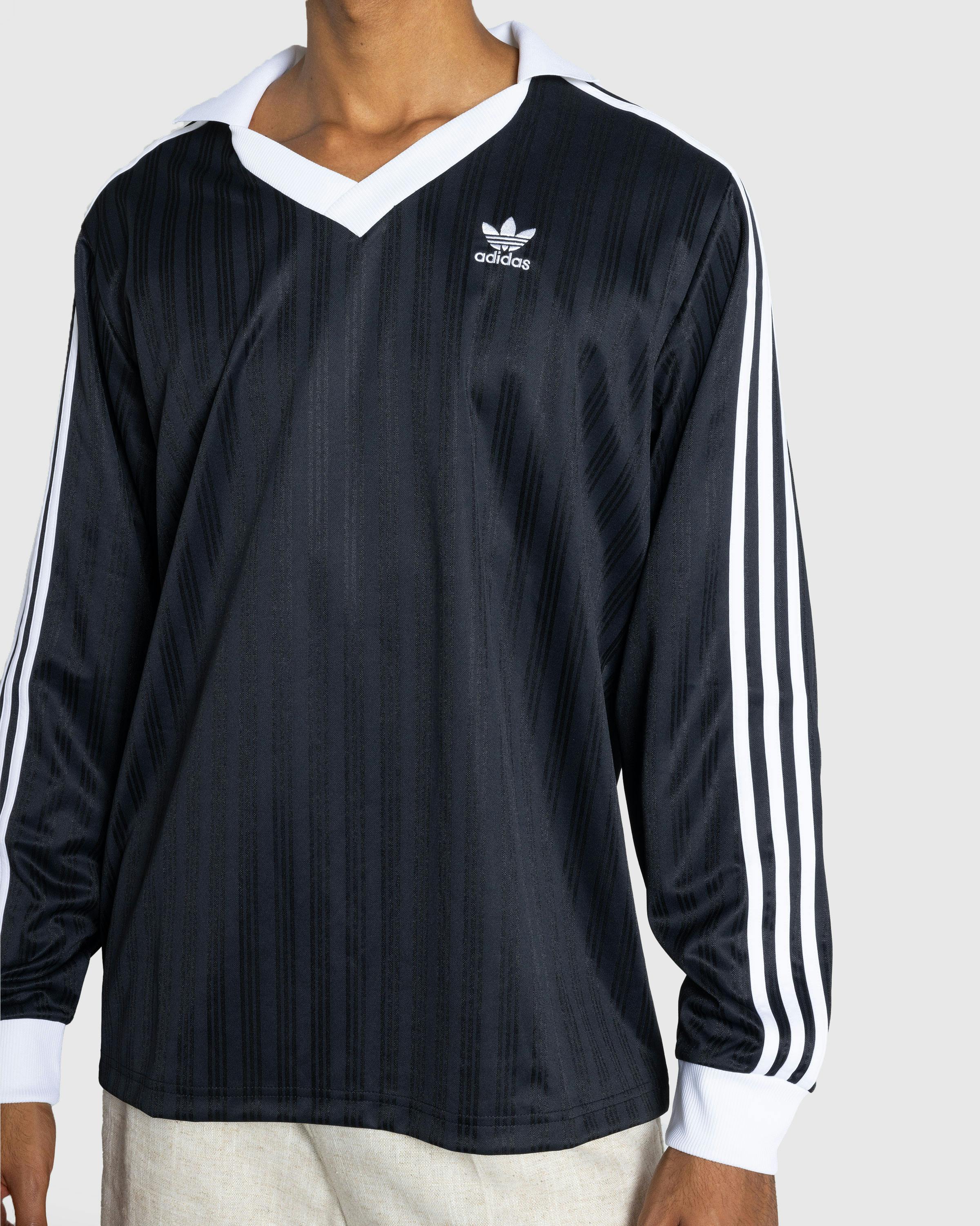 Adidas – Adicolor Piqué Football Long-Sleeve Tee Black - T-Shirts - Black - Image 5