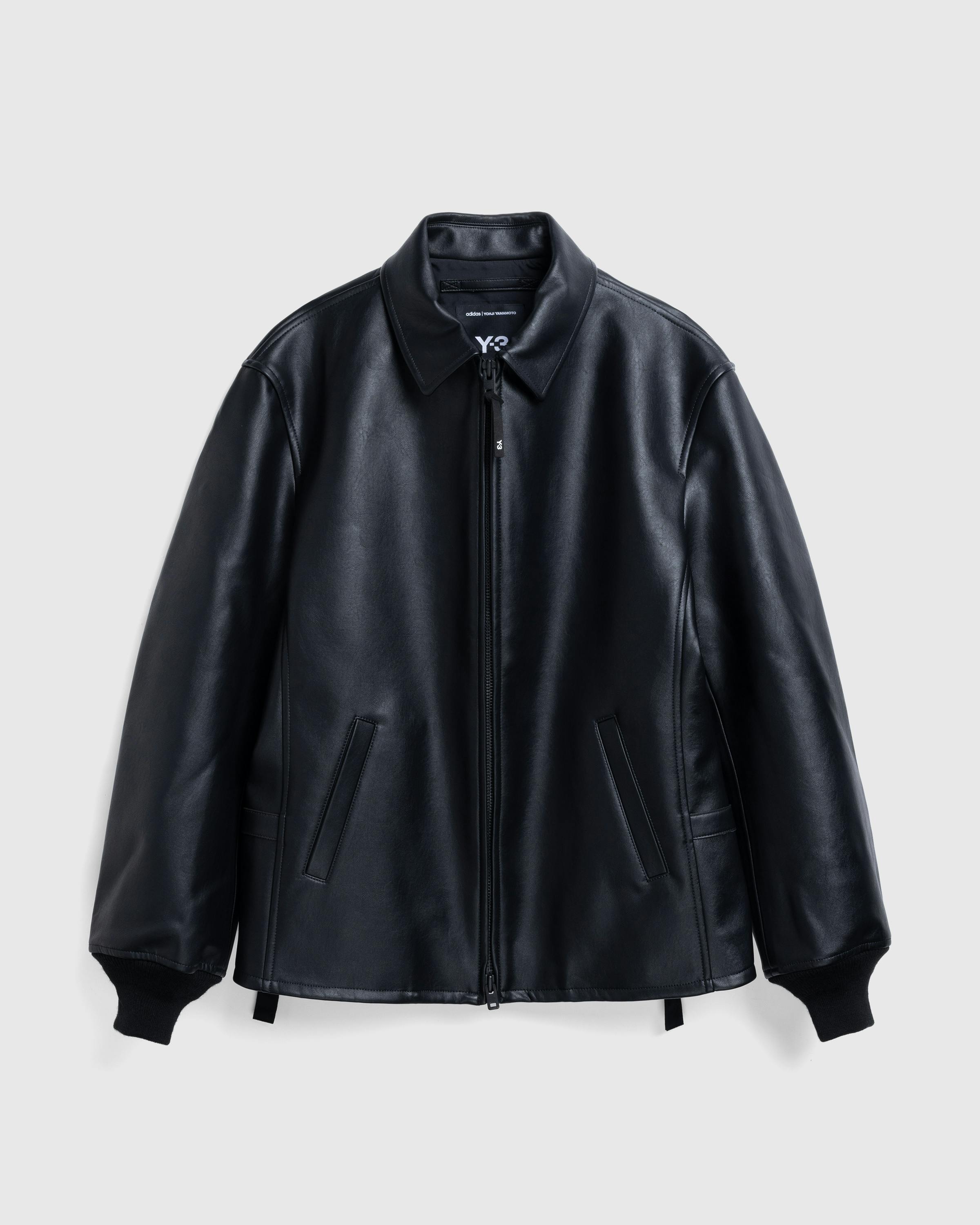 Y-3 – Pleather Jacket Black - Leather Jackets - Image 1