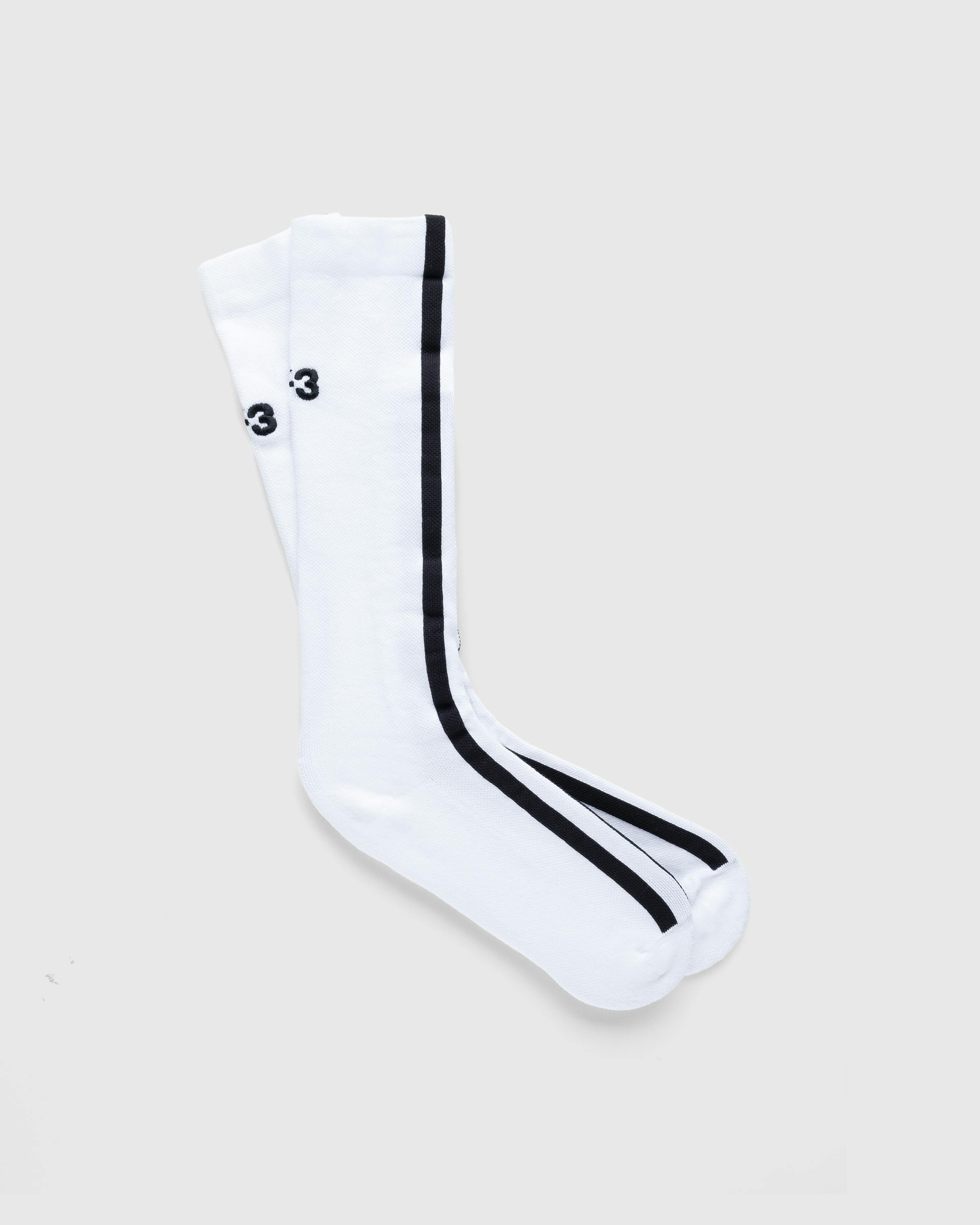 Y-3 – K STRP Sock White - Crew - Image 1