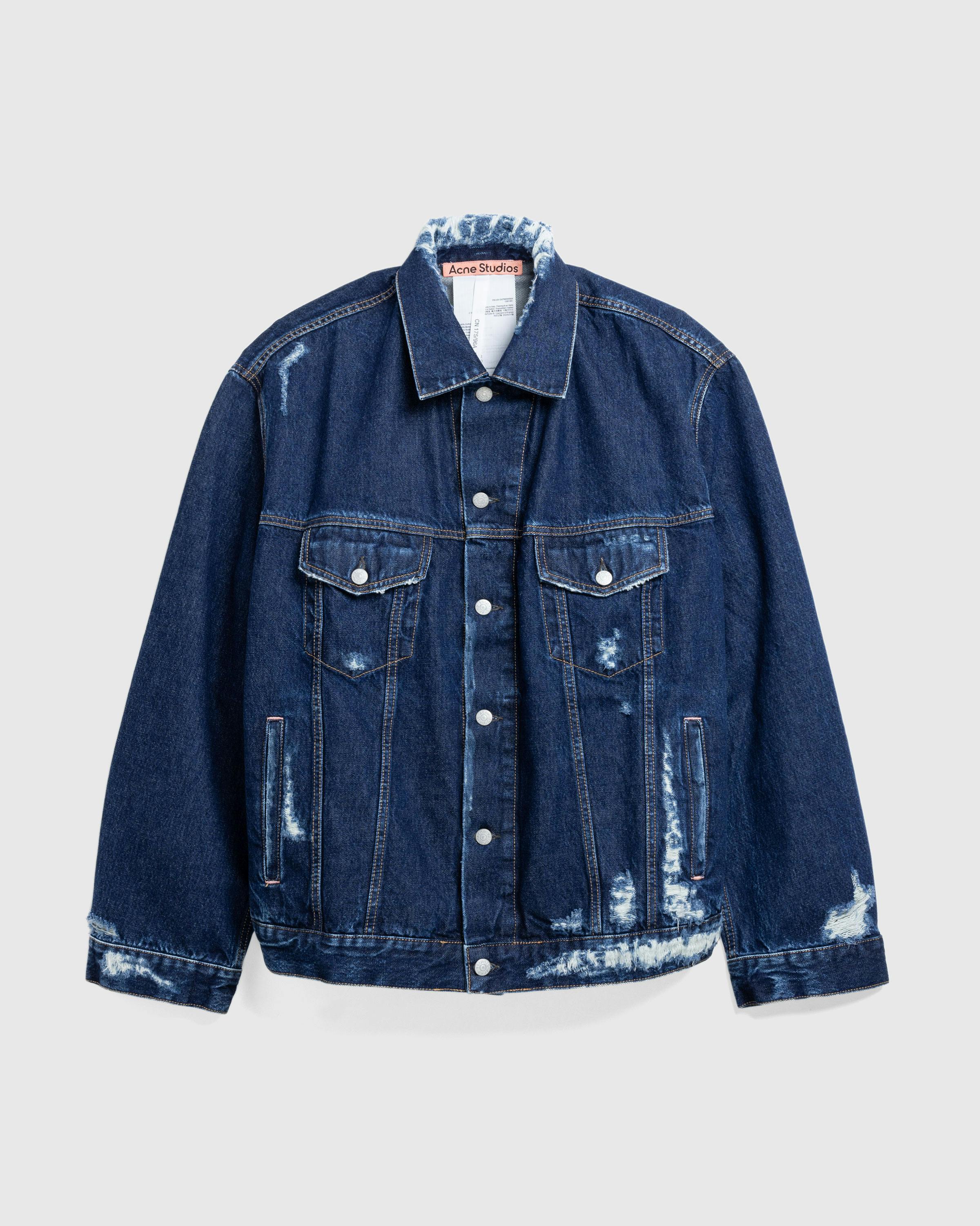 Acne Studios – Distressed Denim Jacket Mid Blue - Denim Jackets - Blue - Image 1