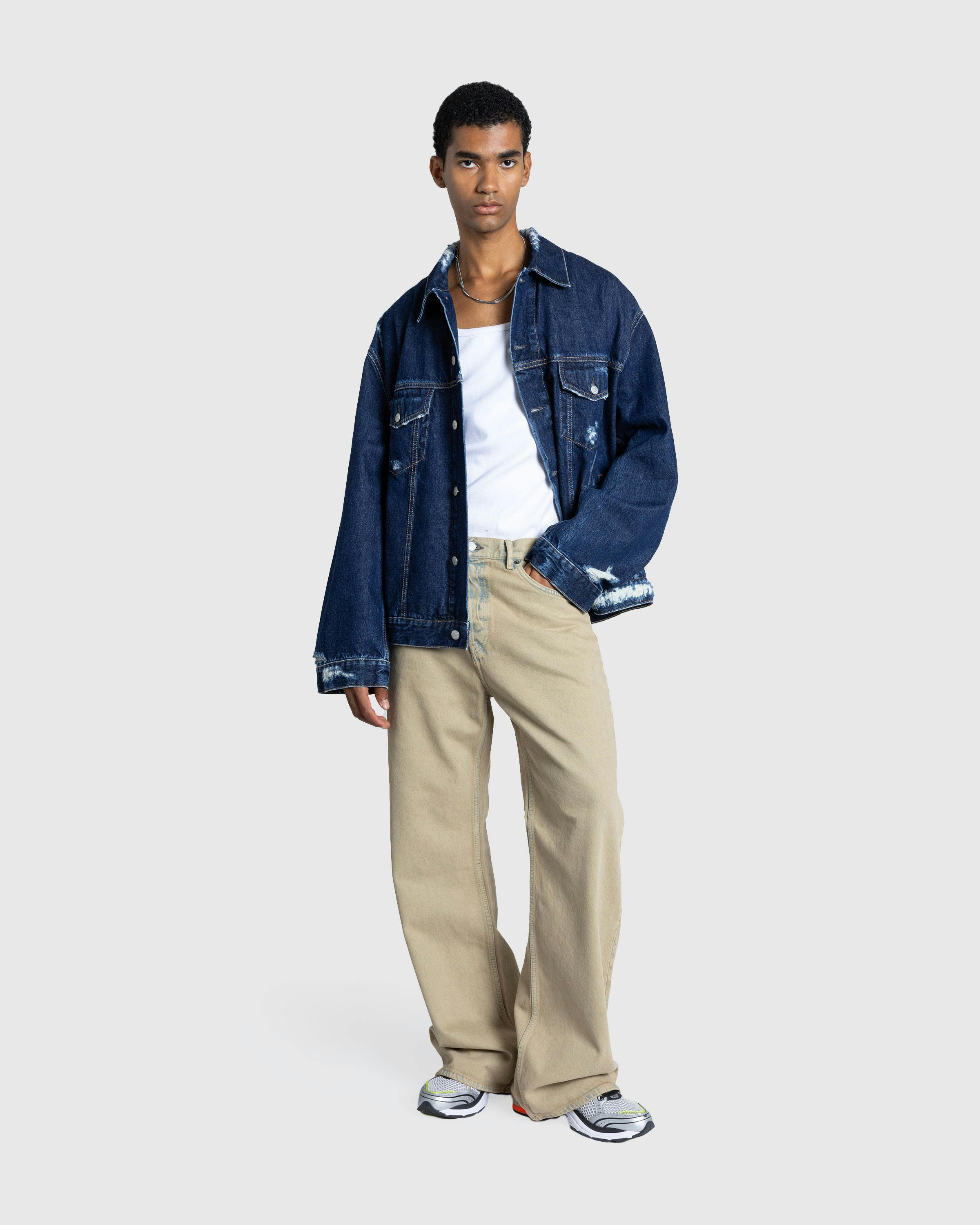 Acne Studios – Distressed Denim Jacket Mid Blue - Denim Jackets - Blue - Image 3