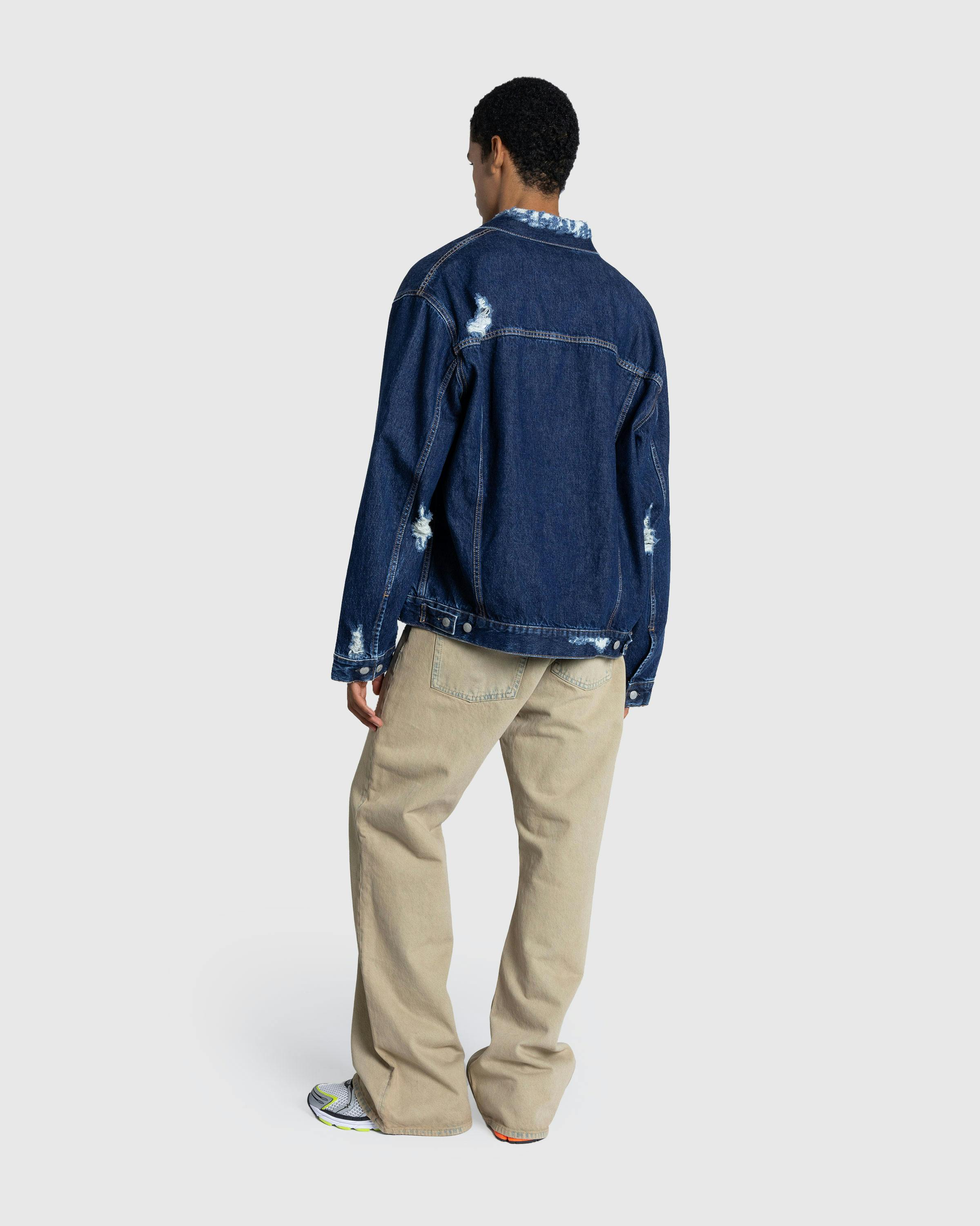 Acne Studios – Distressed Denim Jacket Mid Blue - Denim Jackets - Blue - Image 4