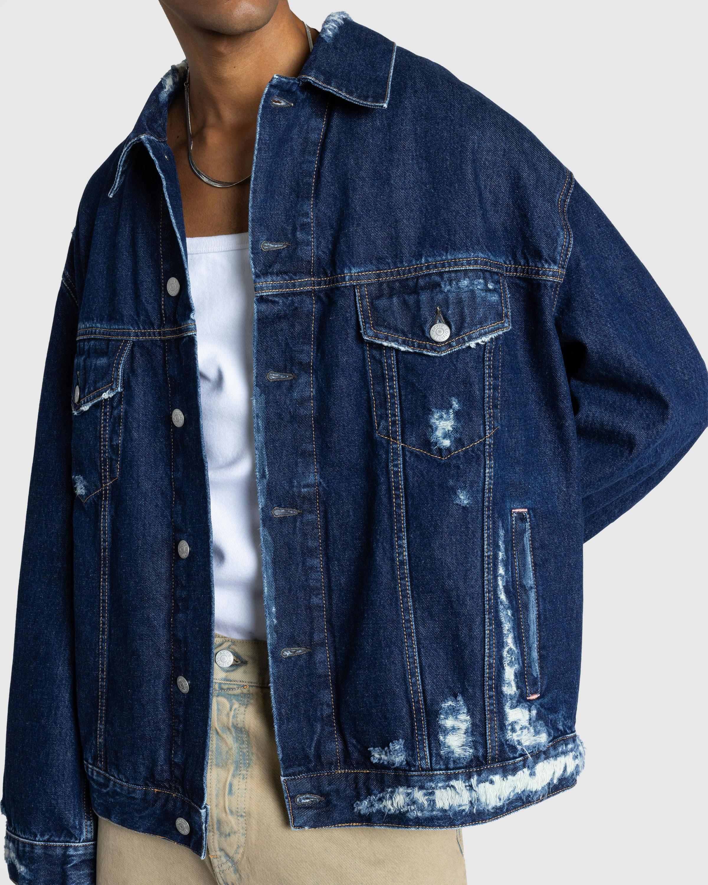 Acne Studios – Distressed Denim Jacket Mid Blue - Denim Jackets - Blue - Image 5