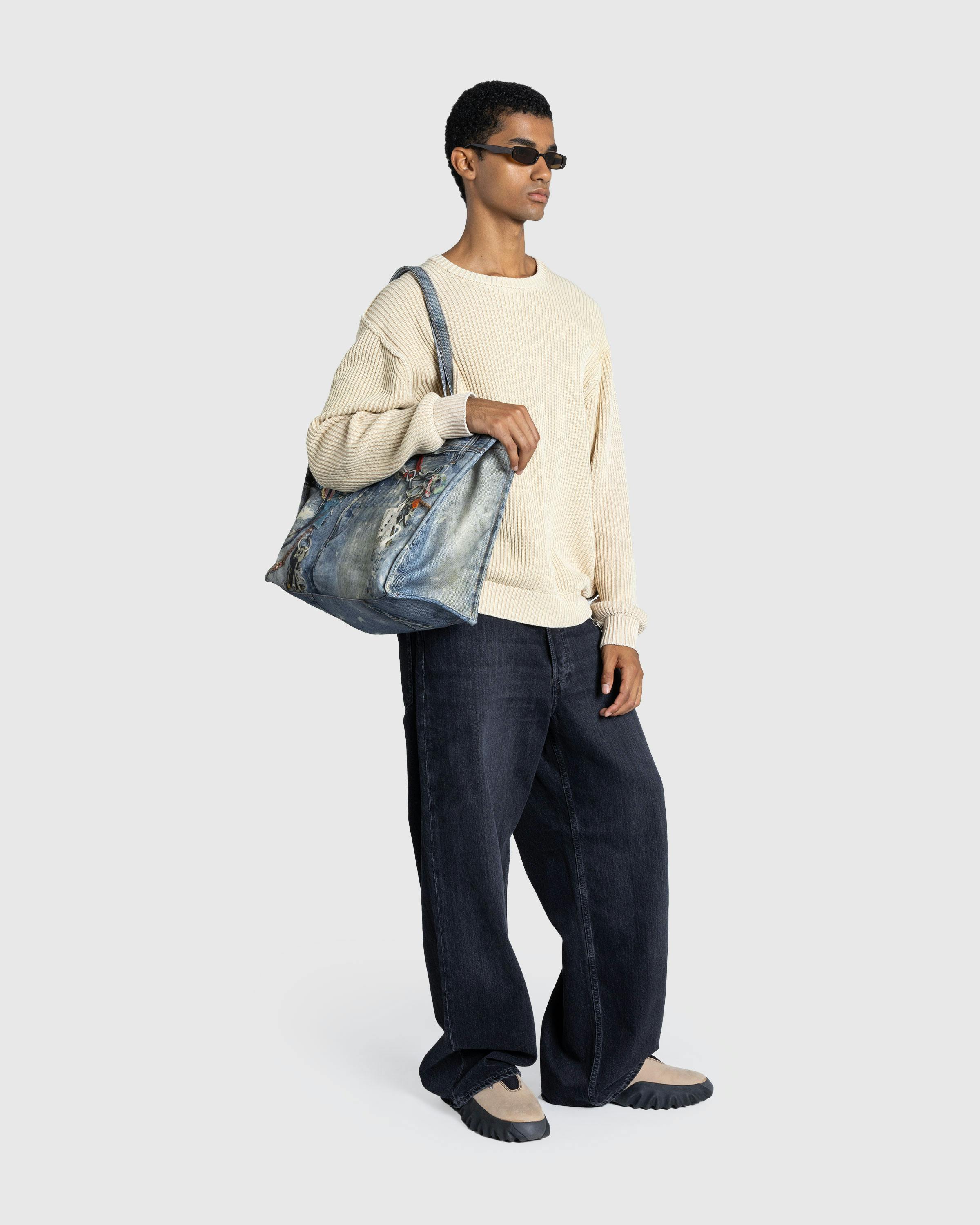 Acne Studios – Tote Bag Printed Mid Blue - Tote Bags - Blue - Image 4