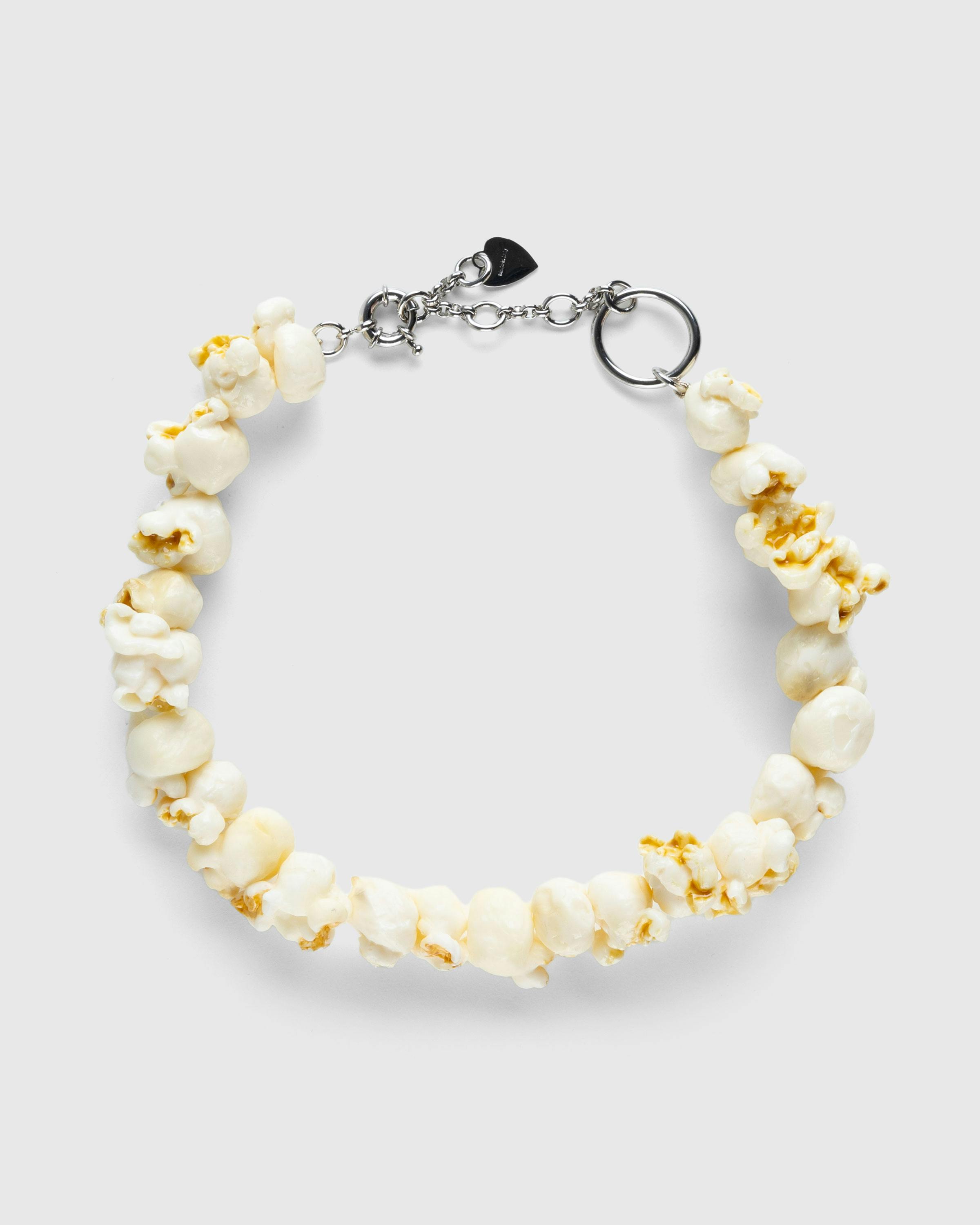 Acne Studios – Popcorn Necklace Silver/White - Necklaces - Silver - Image 1