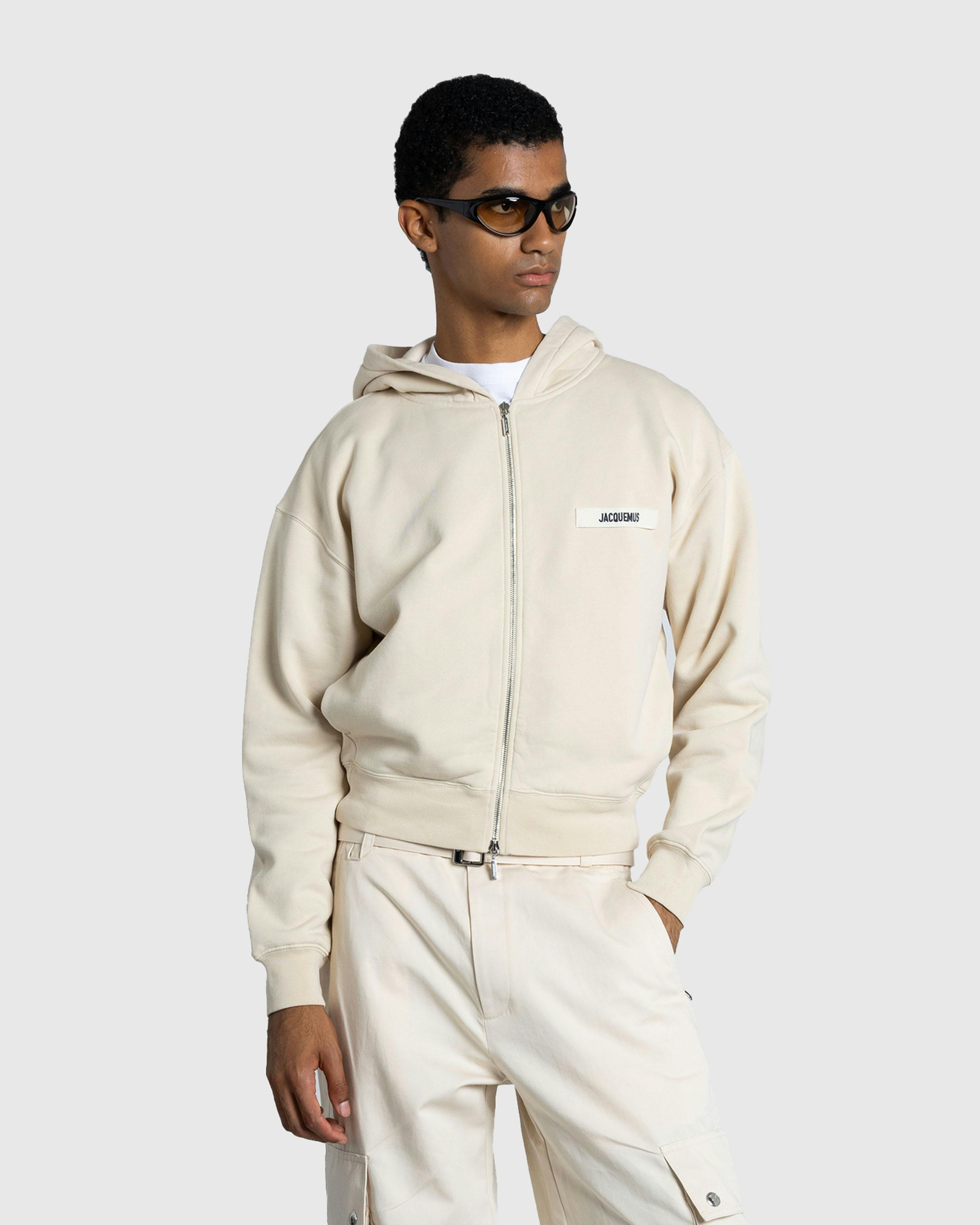 JACQUEMUS – Le Hoodie Zip Gros Grain Beige - Zip-Up Sweats - Beige - Image 2